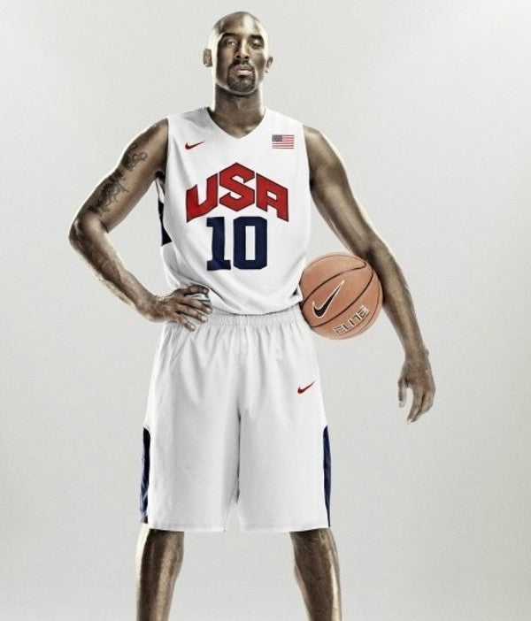 2012 American Dream Team No. 10 Kobe Bryant White Embroidered Jersey