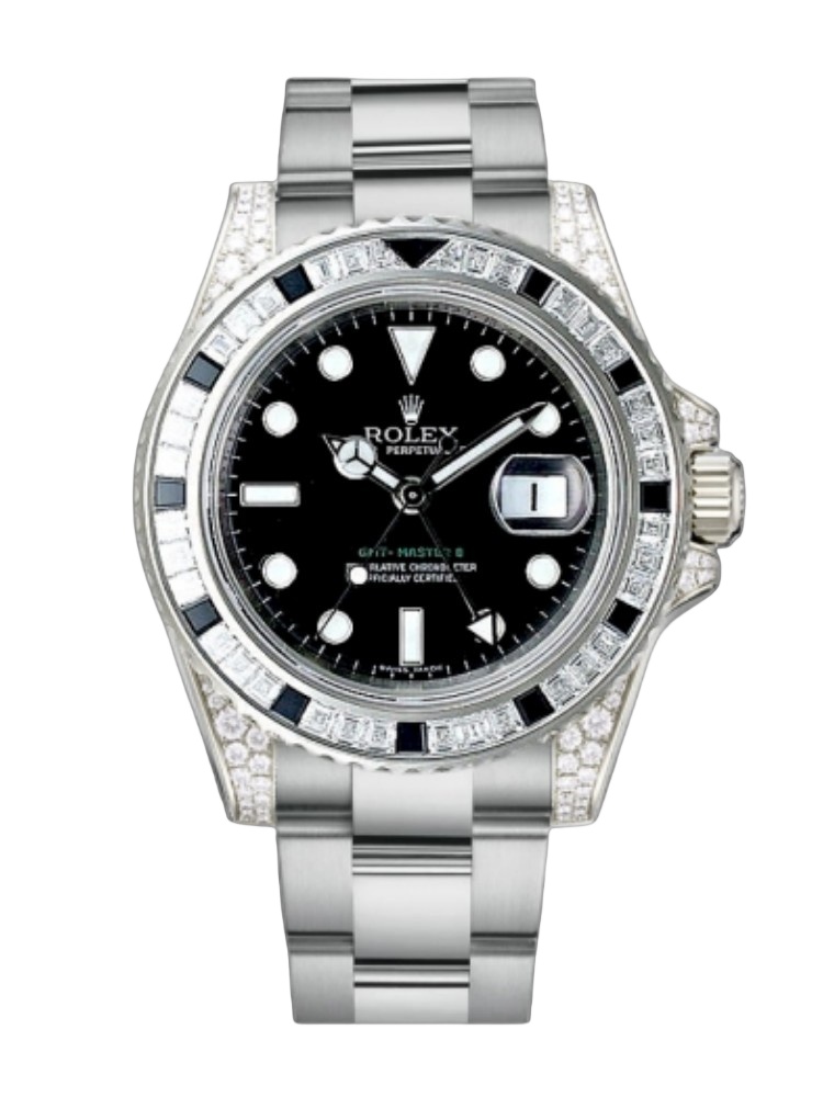 【Super Clone】Rolex GMT Master II 116759SANR Black Dial 40mm Mens Replica Watch