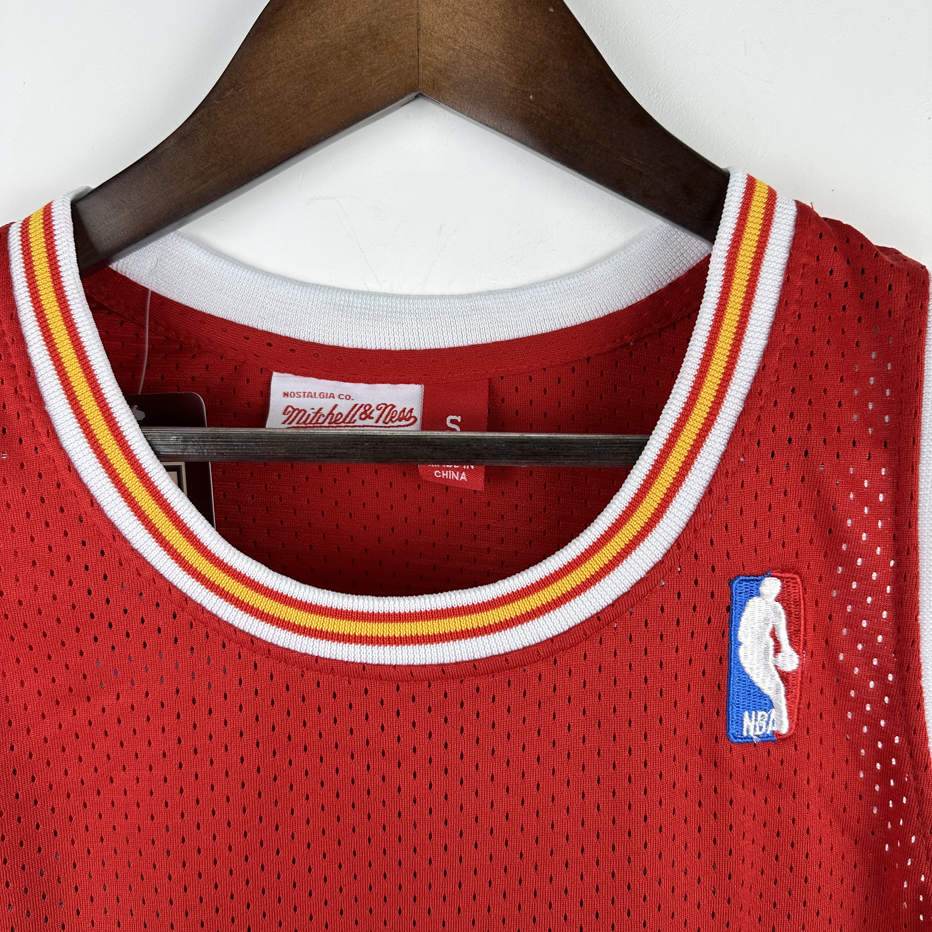 Embroidered MN Retro Jersey Rockets 04/05 Season Red No. 1 Tracy McGrady