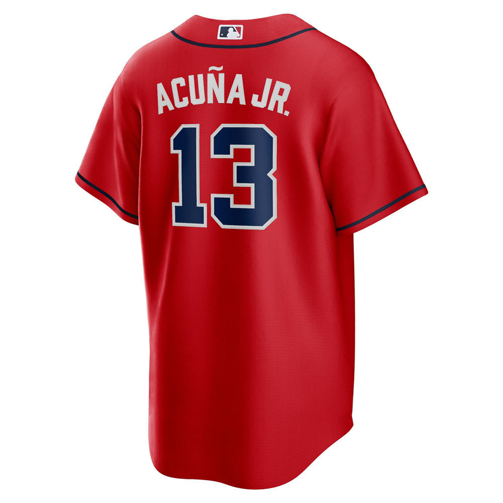 Men's Atlanta Braves Ronald Acuna Jr. Alternate Player Name Jersey - Red