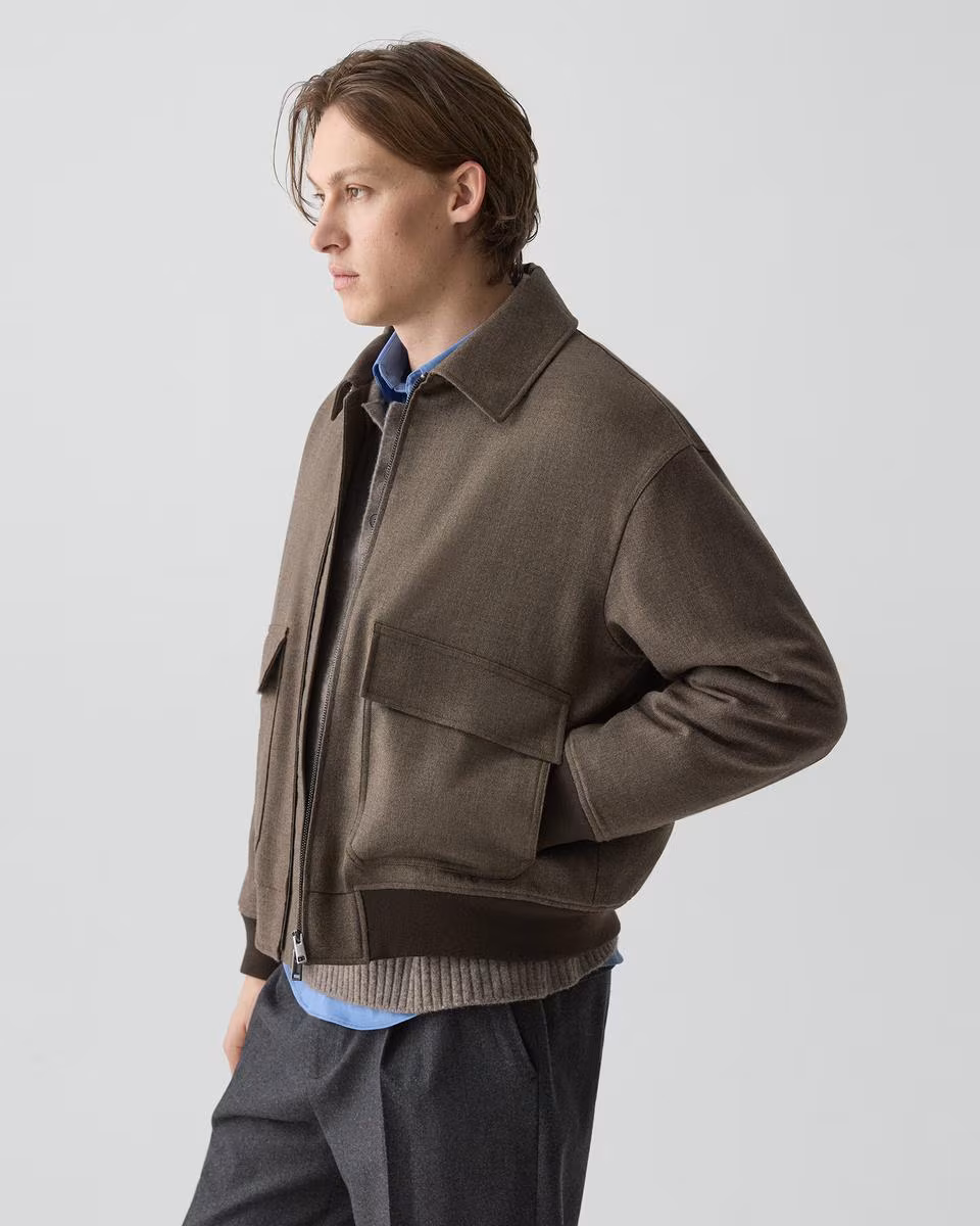 Modern Aviator Jacket in Dapper Wool