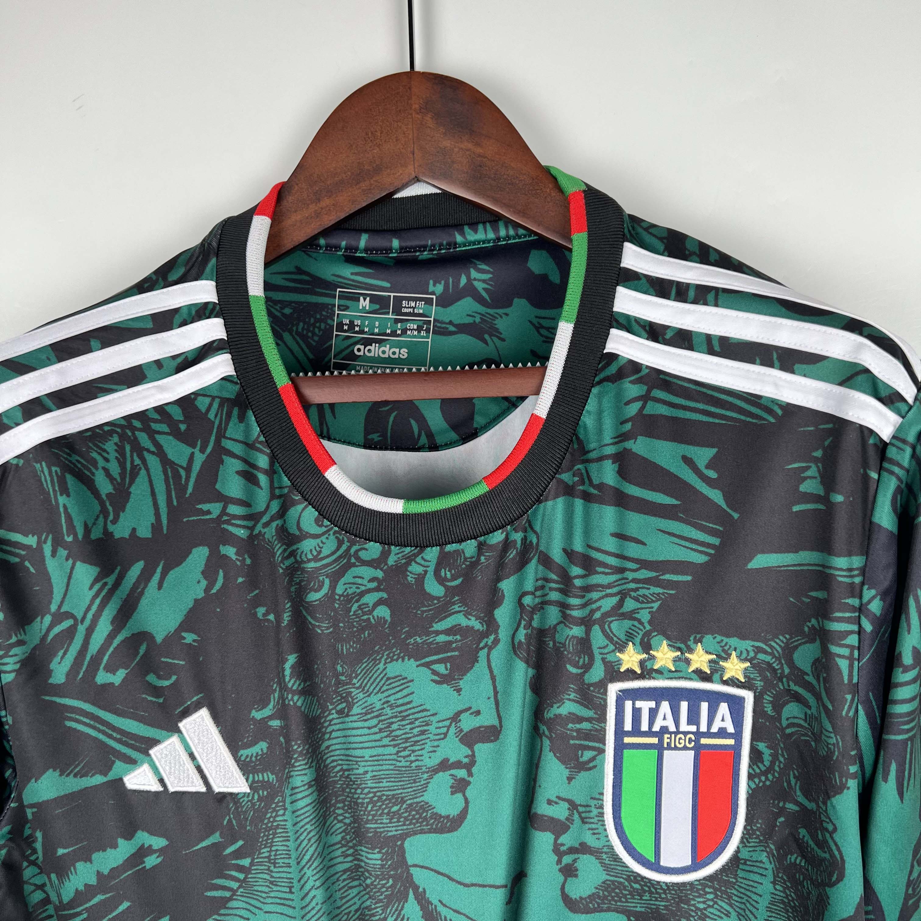 2023 Long Sleeve Italian Special Edition Green Football Shirt - Fans Edition