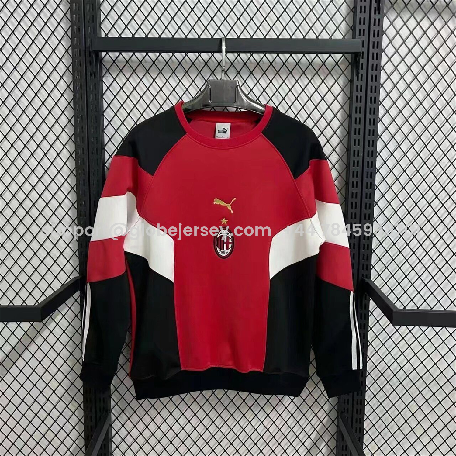 AC Milan Red And Black Unisex Pullover Hoodieullover Hoodie