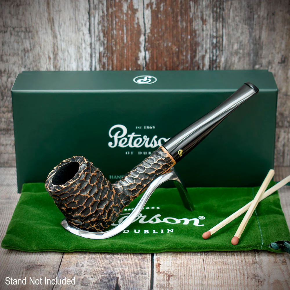 Peterson of Dublin Aran Rusticated Briar Smoking Pipe - Shape No.06