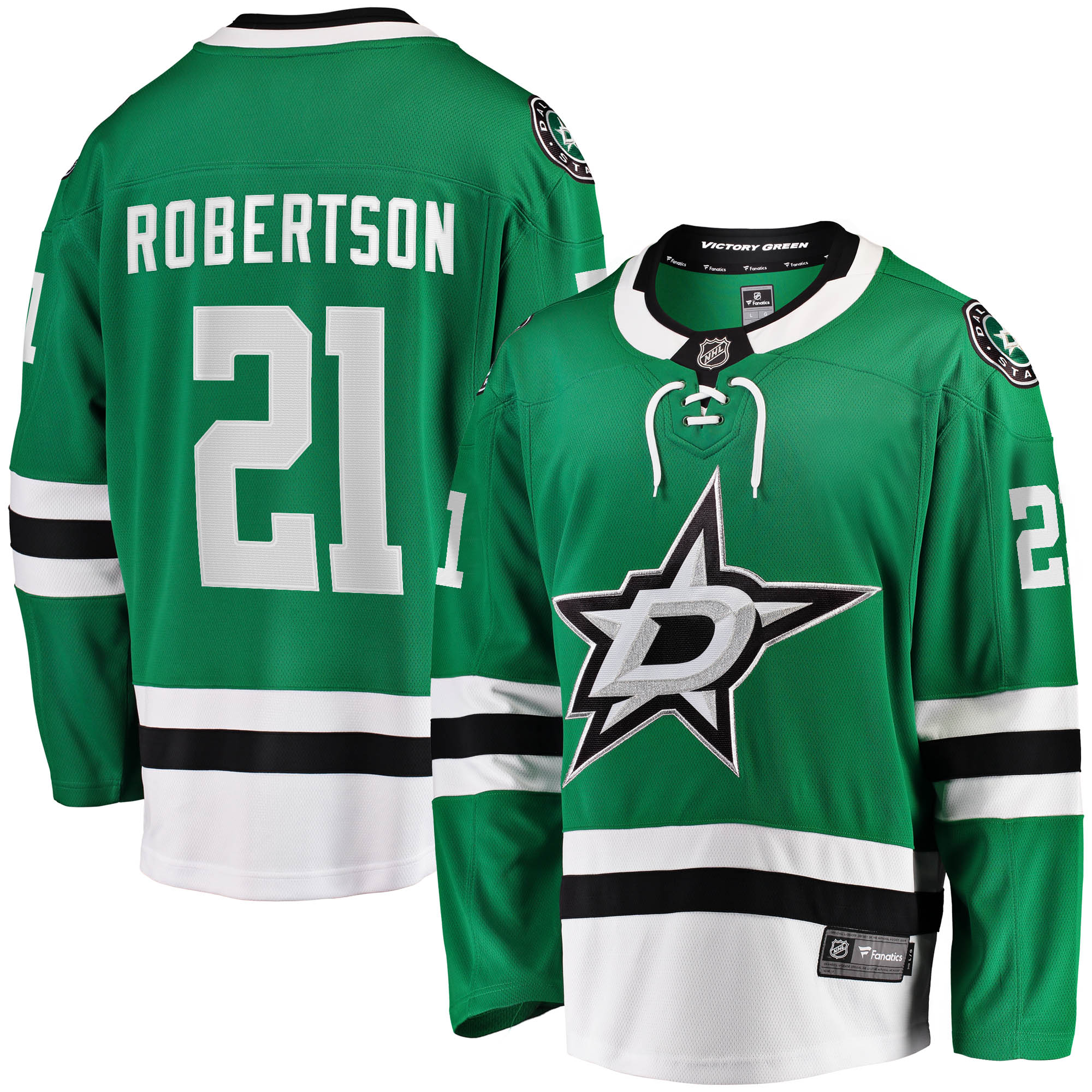 Jason Robertson Dallas Stars Fanatics Home Breakaway Replica Jersey – Kelly Green