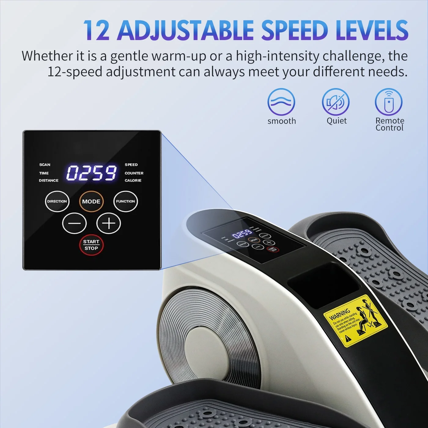 CATGOOD Under Desk Elliptical, Electric Seated Foot & Leg Pedal Exerciser While Sitting for Seniors