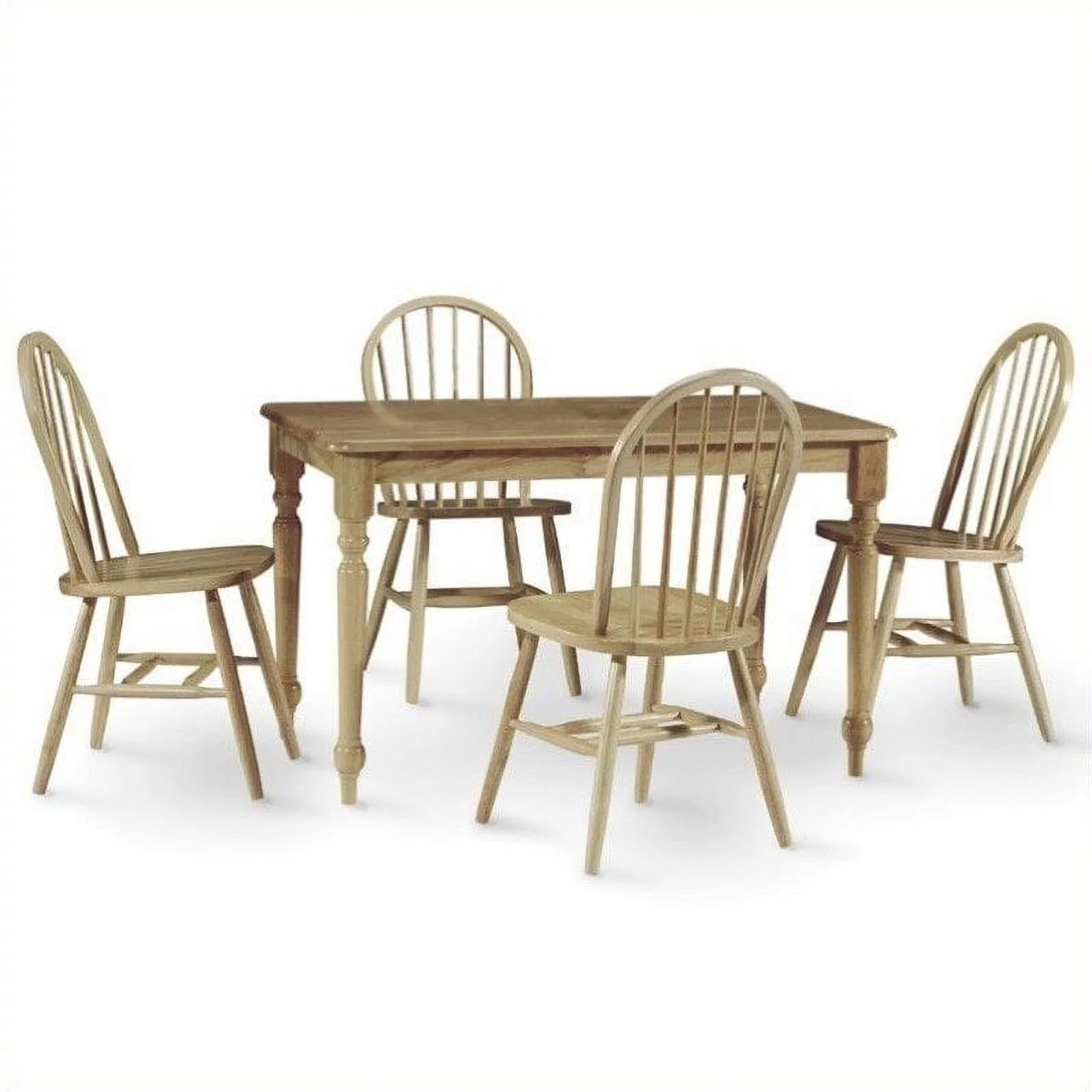 3048 Table with 4 Chairs, Multiple Finishes