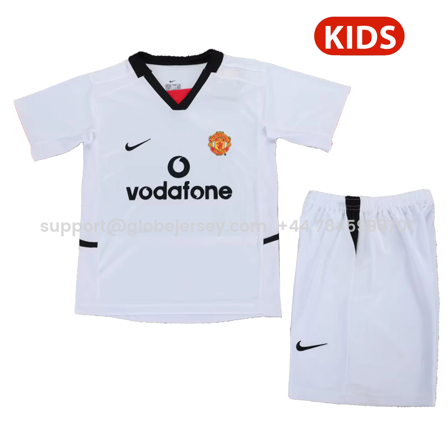 Retro Manchester United 2002-03 Away Kids Kit
