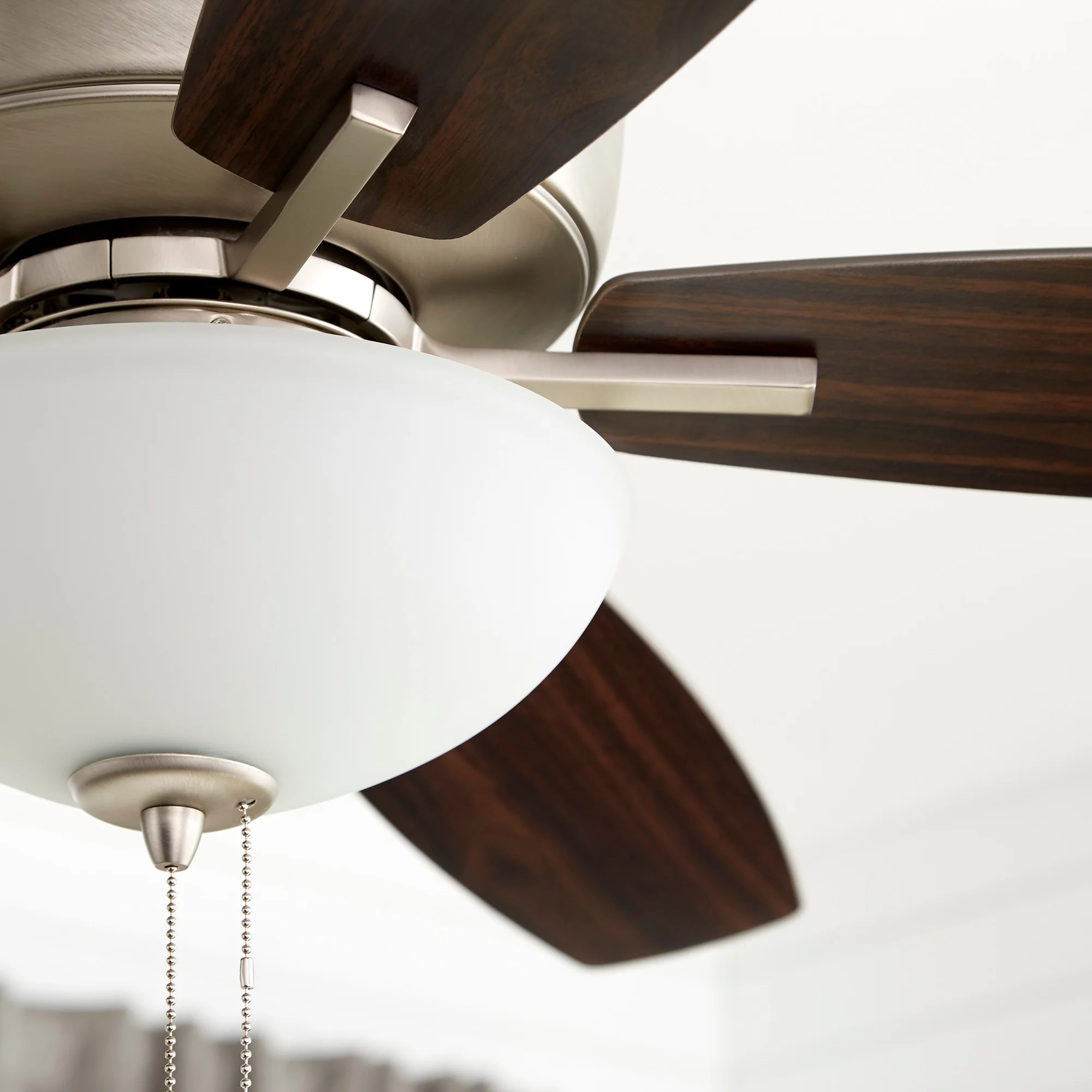 7052-269-Quorum Lighting-Breeze - 52 Inch 5 Blade Ceiling Fan with Bowl Light Kit-Noir Finish-Matte Black/Weathered Oak Blade Color