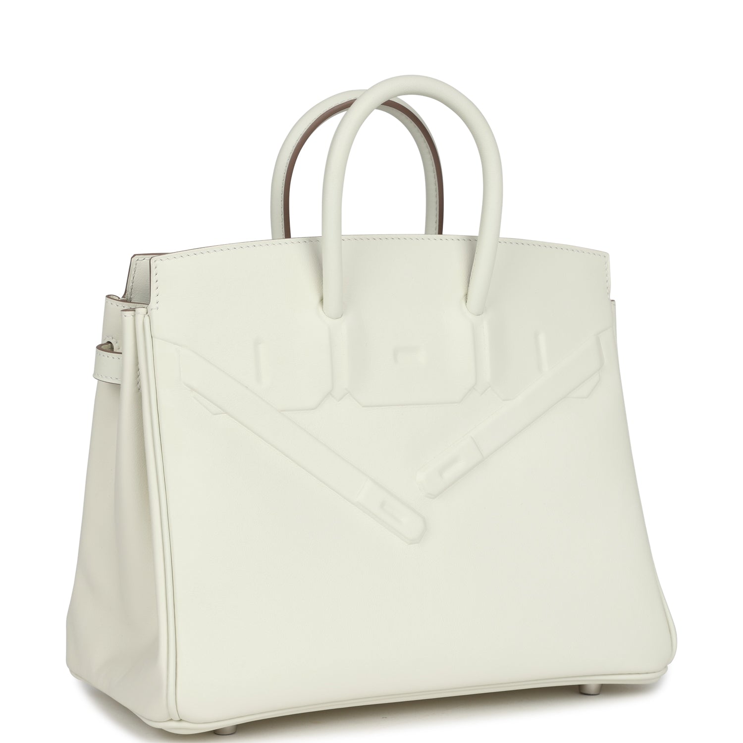 Birkin Shadow 25 Mushroom Swift Palladium Hardware