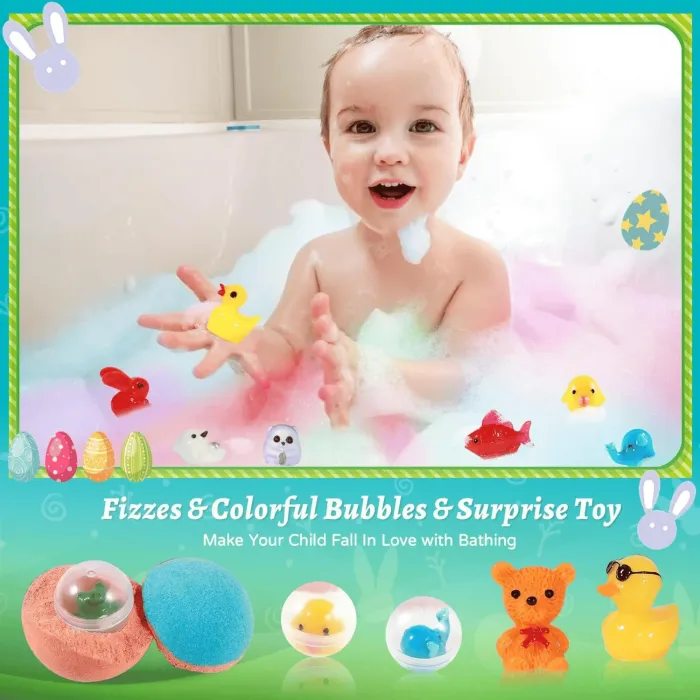 🔥 LAST DAY 55% OFF - 🛁 ✨ Natural Bath Bombs for Kids with Mega Bubbles & Surprise Inside 🦄 Same as in the video