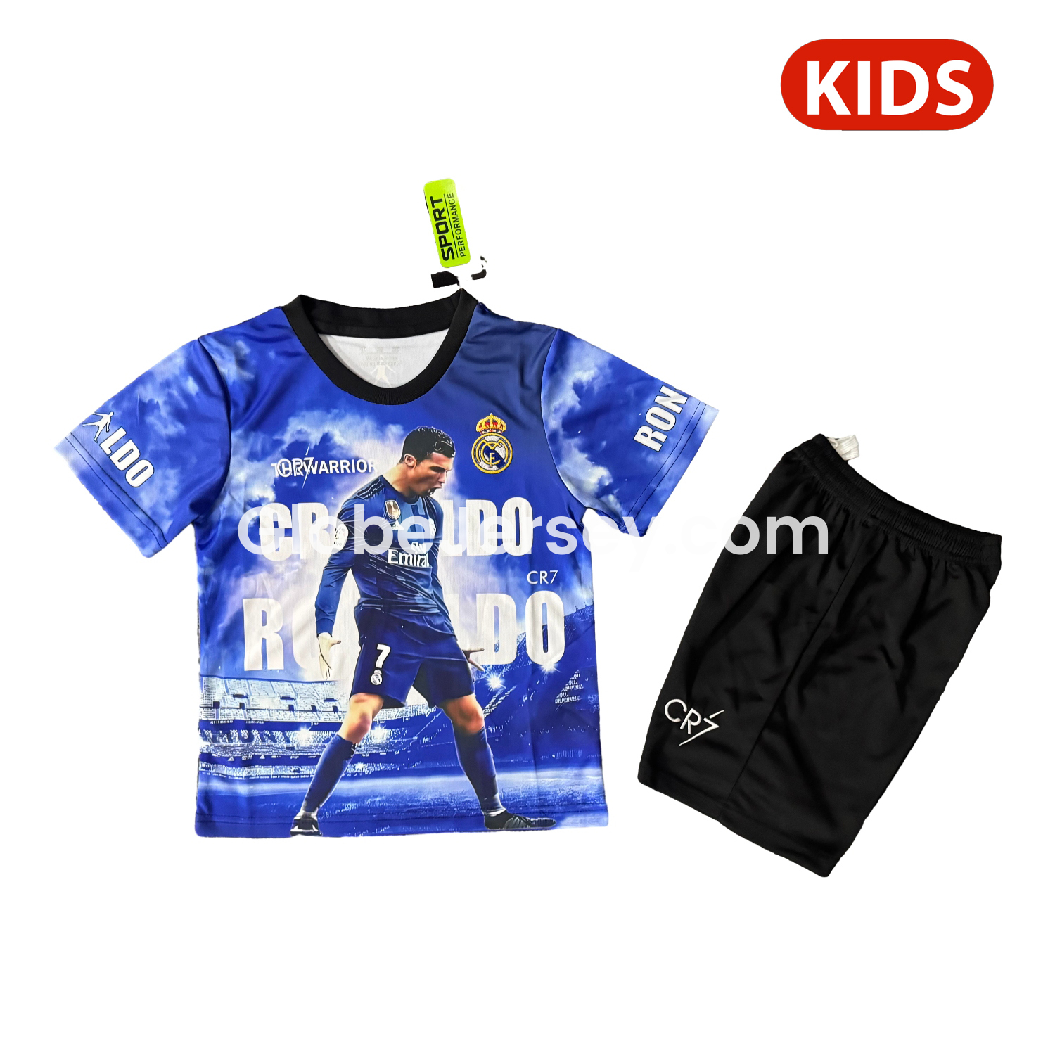 Cristiano Ronaldo Real Madrid 2017-18 Away Career Commemorative Kids Kit