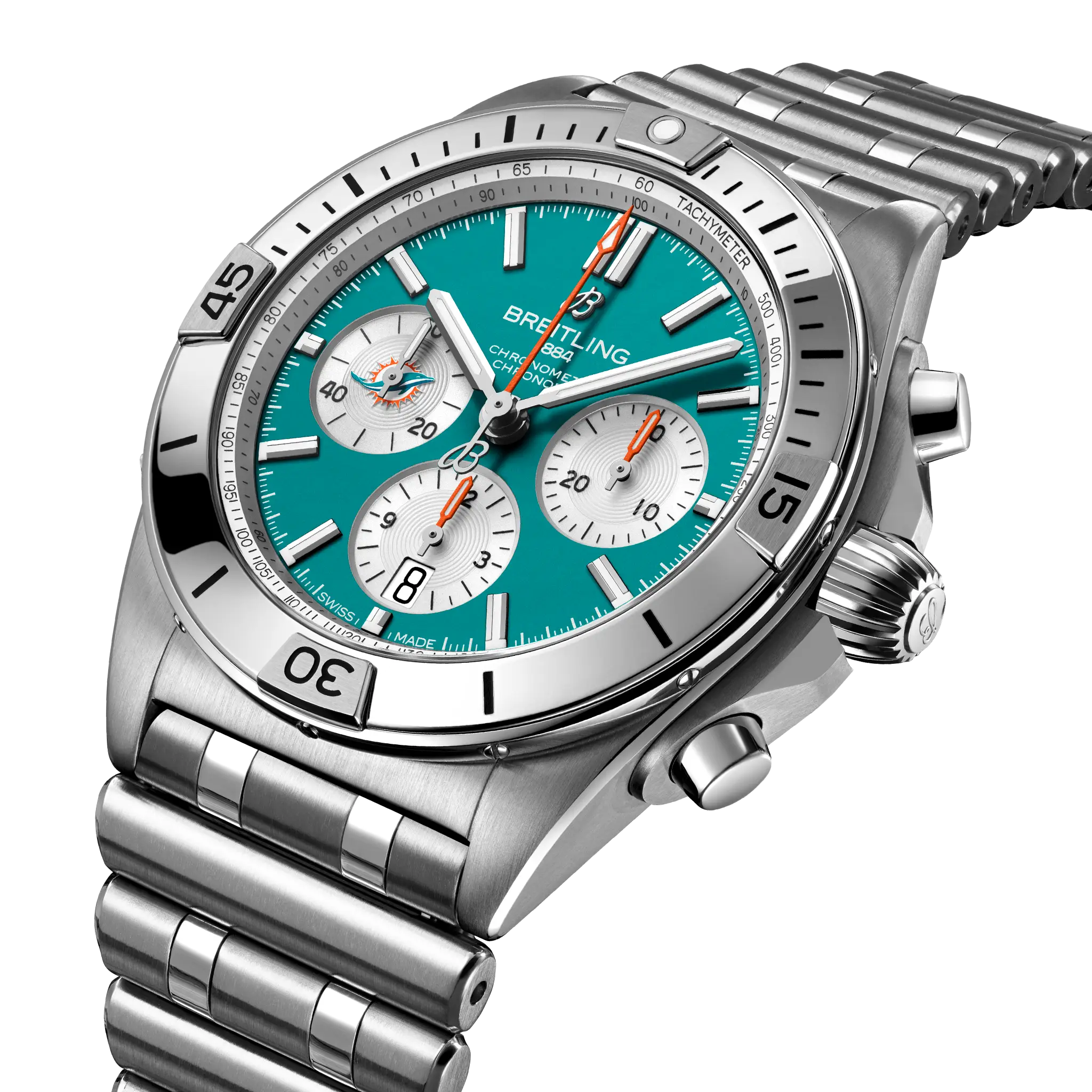 【Super Clone】Breitling Chronomat B01 42 NFL Miami Dolphins Edition AB01342B1L2A1