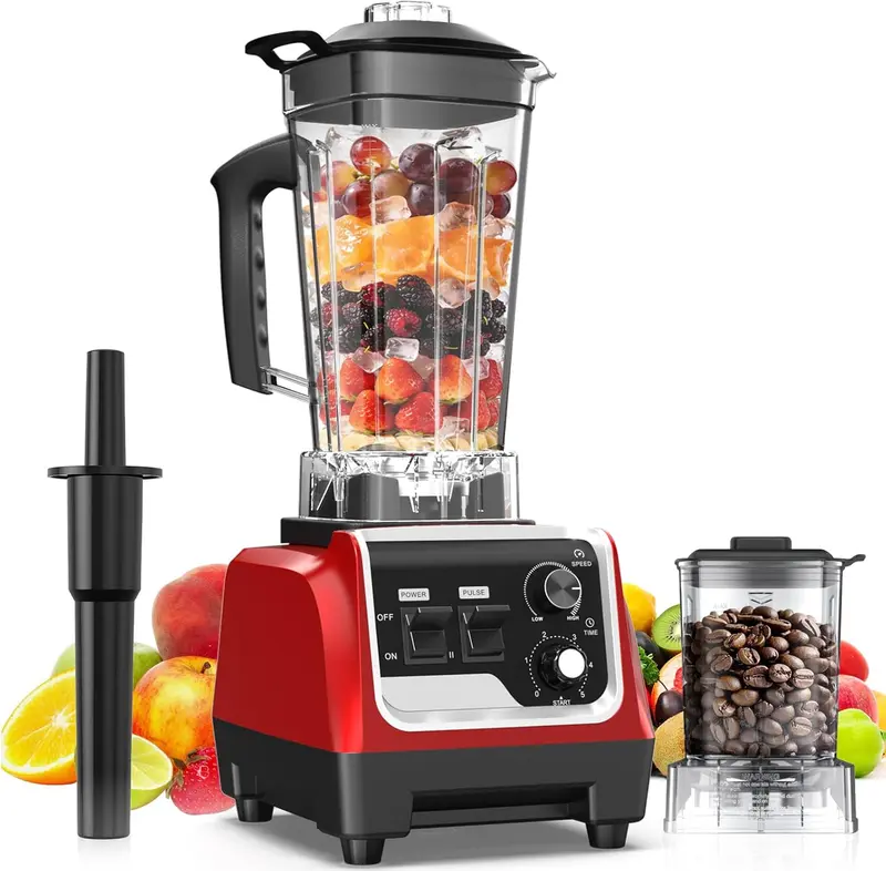 1800W High-Performance Smoothie Blender – 70oz Countertop Model with 20oz Grinder Cup