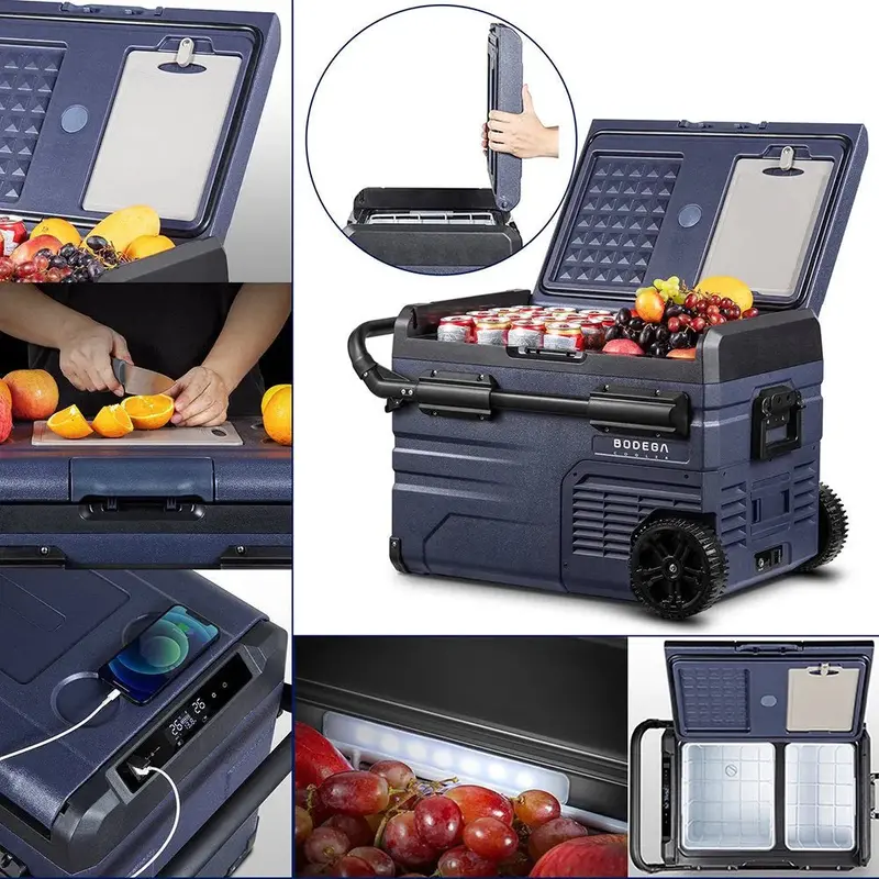 12V 37-Quart Portable Car Refrigerator/Freezer – APP-Controlled for Camping & Travel