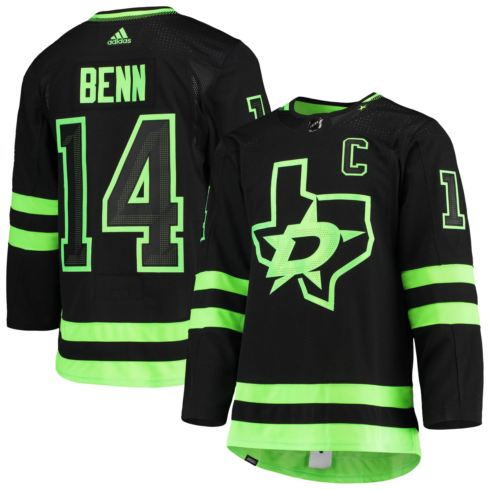 Jamie Benn Dallas Stars  Alternate Primegreen    Jersey – Black