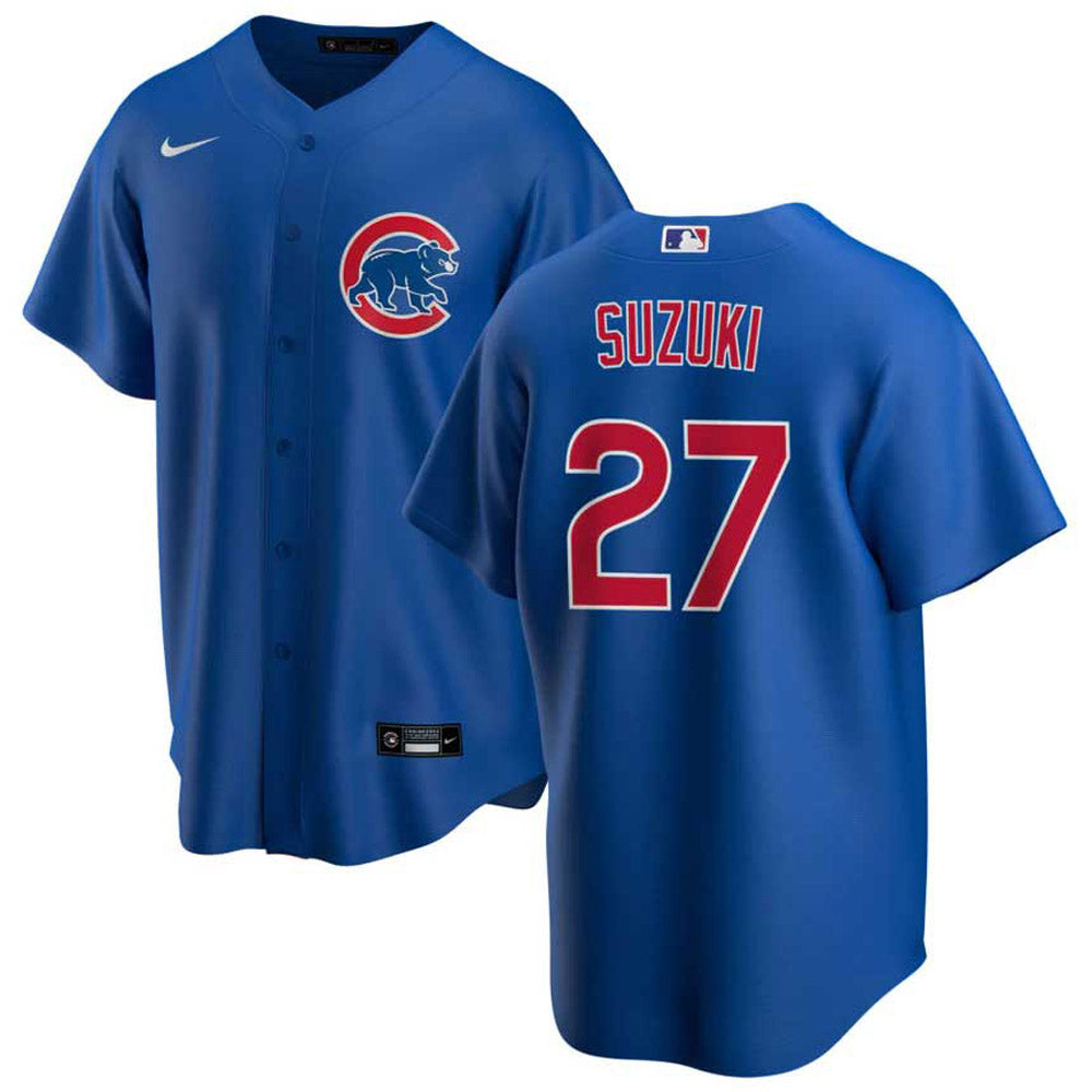 Men's Chicago Cubs Seiya Suzuki Cool Base Replica Alternate Jersey - Blue