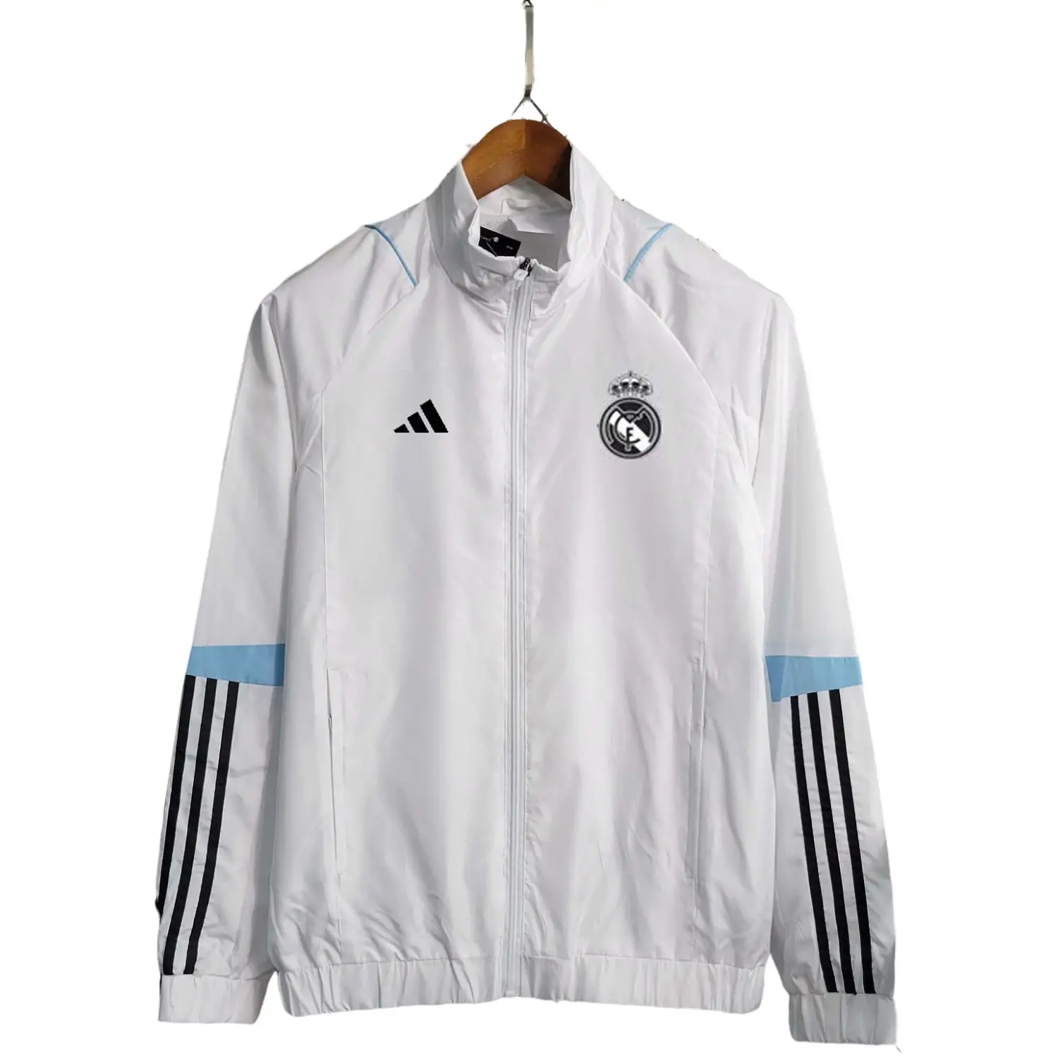 2023 Real Madrid Soccer Jersey Windbreaker white