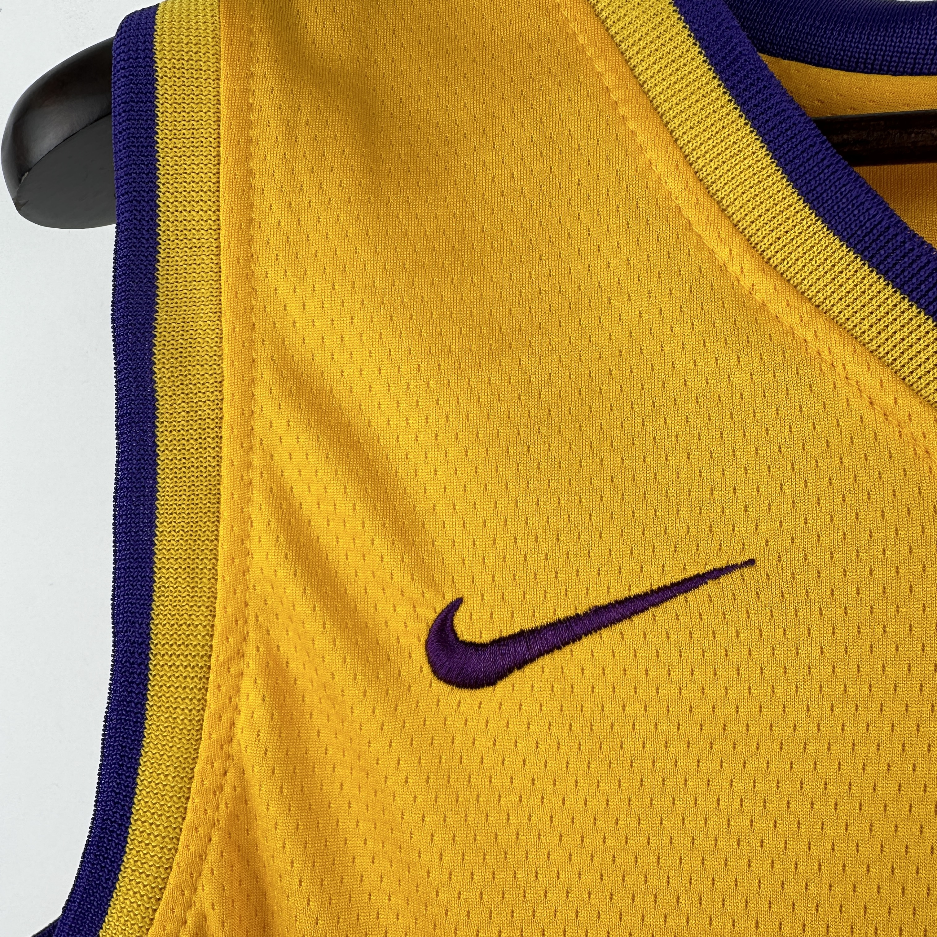 Embroidered Lakers V-neck Yellow No. 24 Kobe