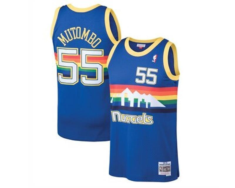 Dikembe Mutombo Denver Nuggets Throwback Jersey