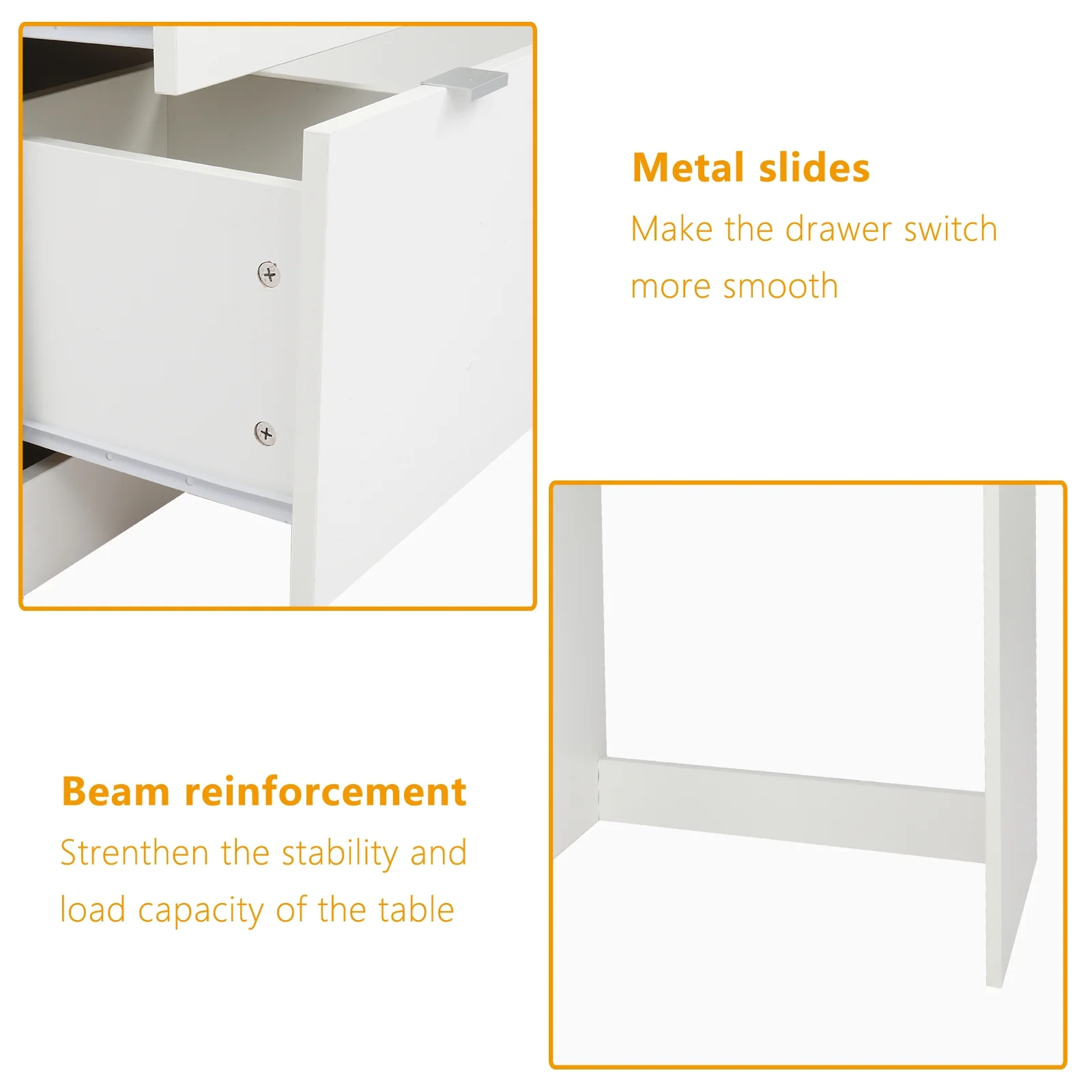 Ktaxon Vanity Set with 3 Color Lighted Mirror, Makeup Table with 6 Drawers, Dressing Table Makeup Desk with Stool,White