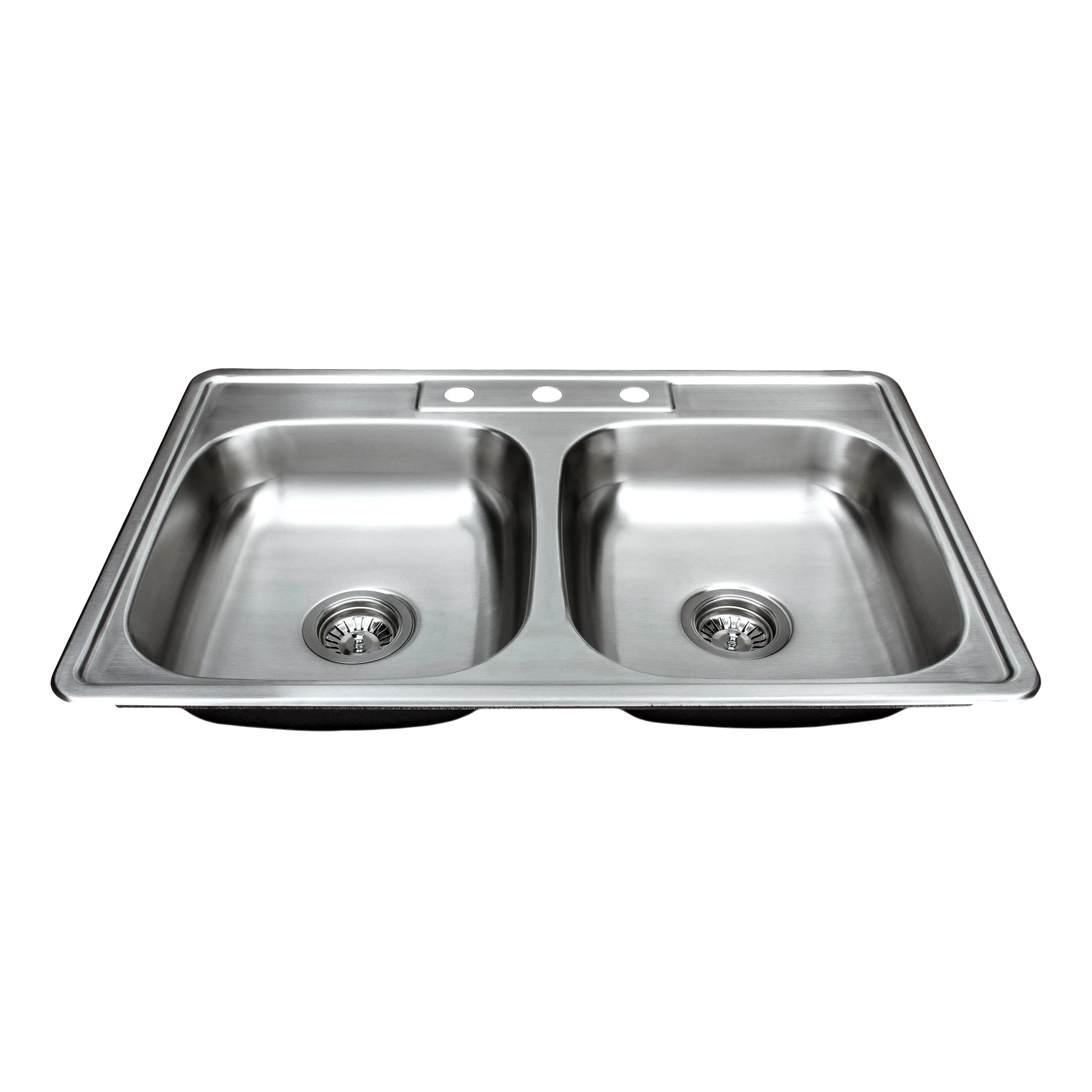 Wells Sinkware  20 Gauge ADA Topmount Double Bowl Stainless Steel Kitchen Sink - Sink Only