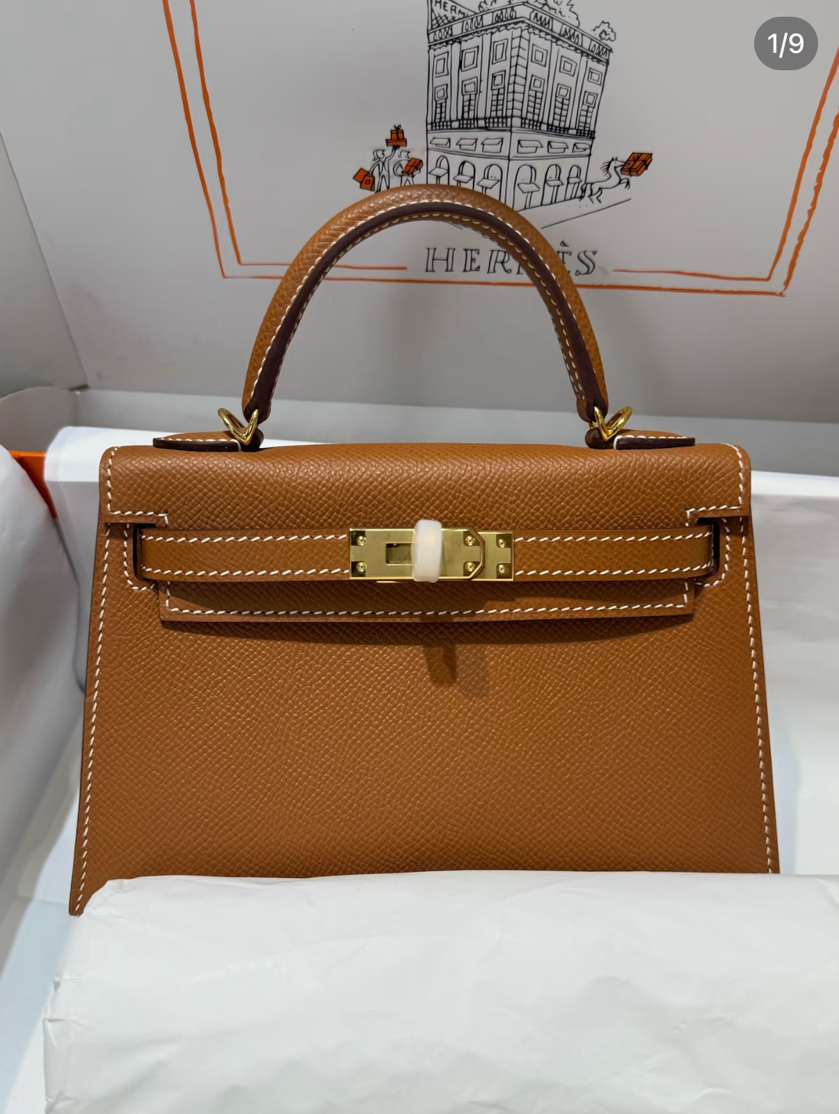 Hermès Kelly Mini 2 Brown Gold Buckle Epsom Custom