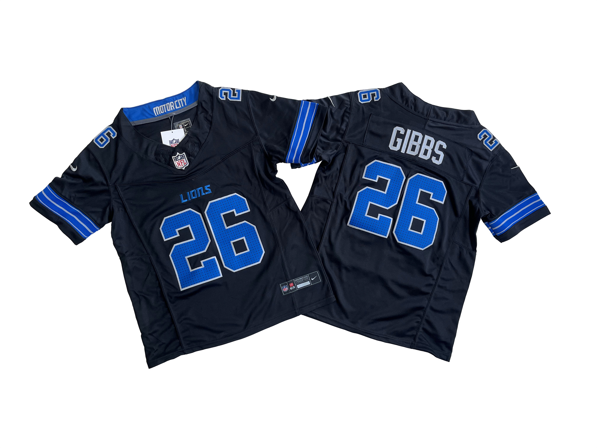 Youth Detroit Lions Jahmyr Gibbs Black 2nd Alternate Vapor F.U.S.E. Limited J