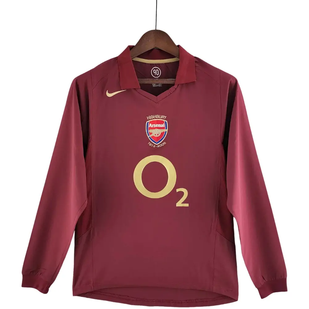 2005/06 Arsenal Home Long Sleeve Retro Shirt - Fans Edition