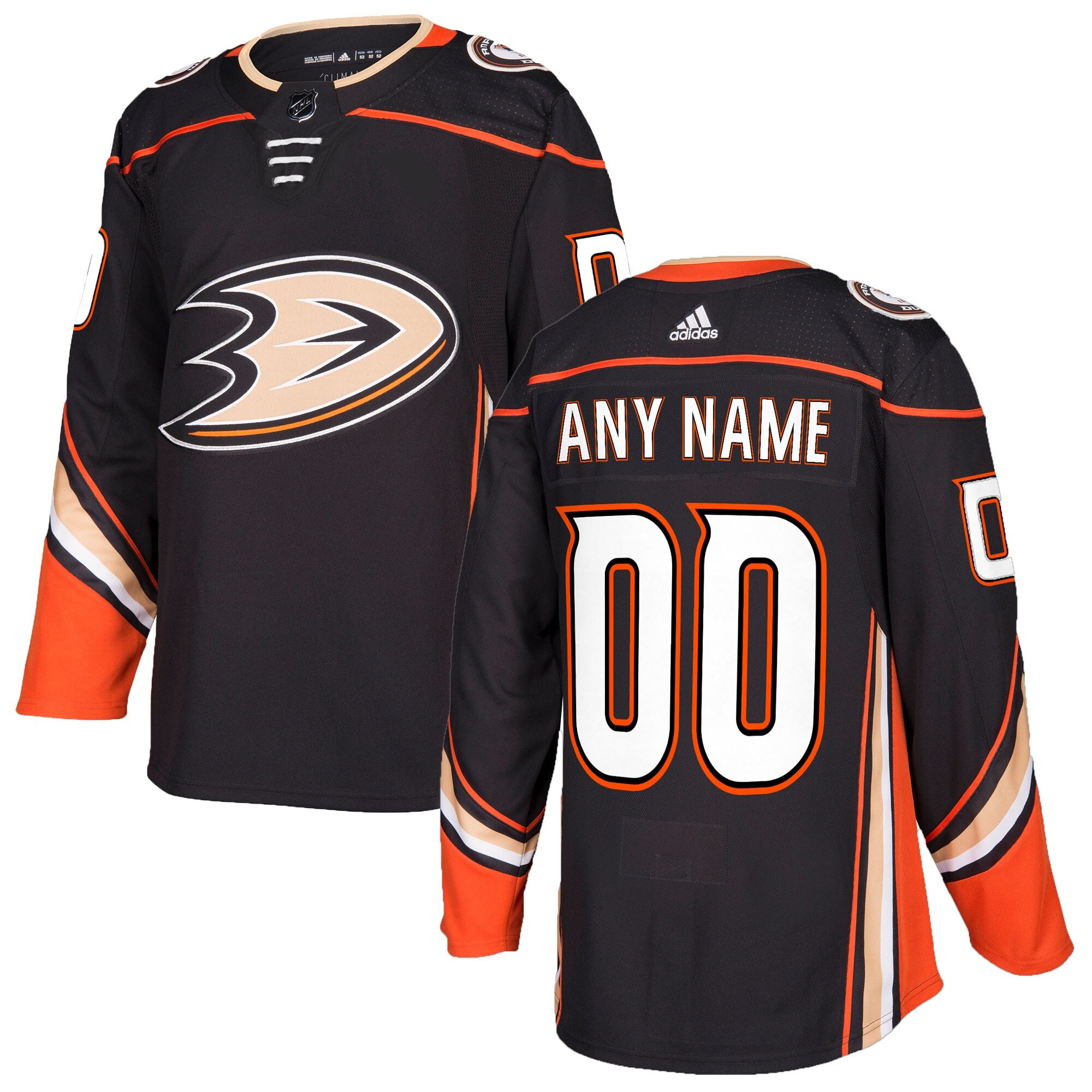 Anaheim Ducks   Custom Jersey – Black