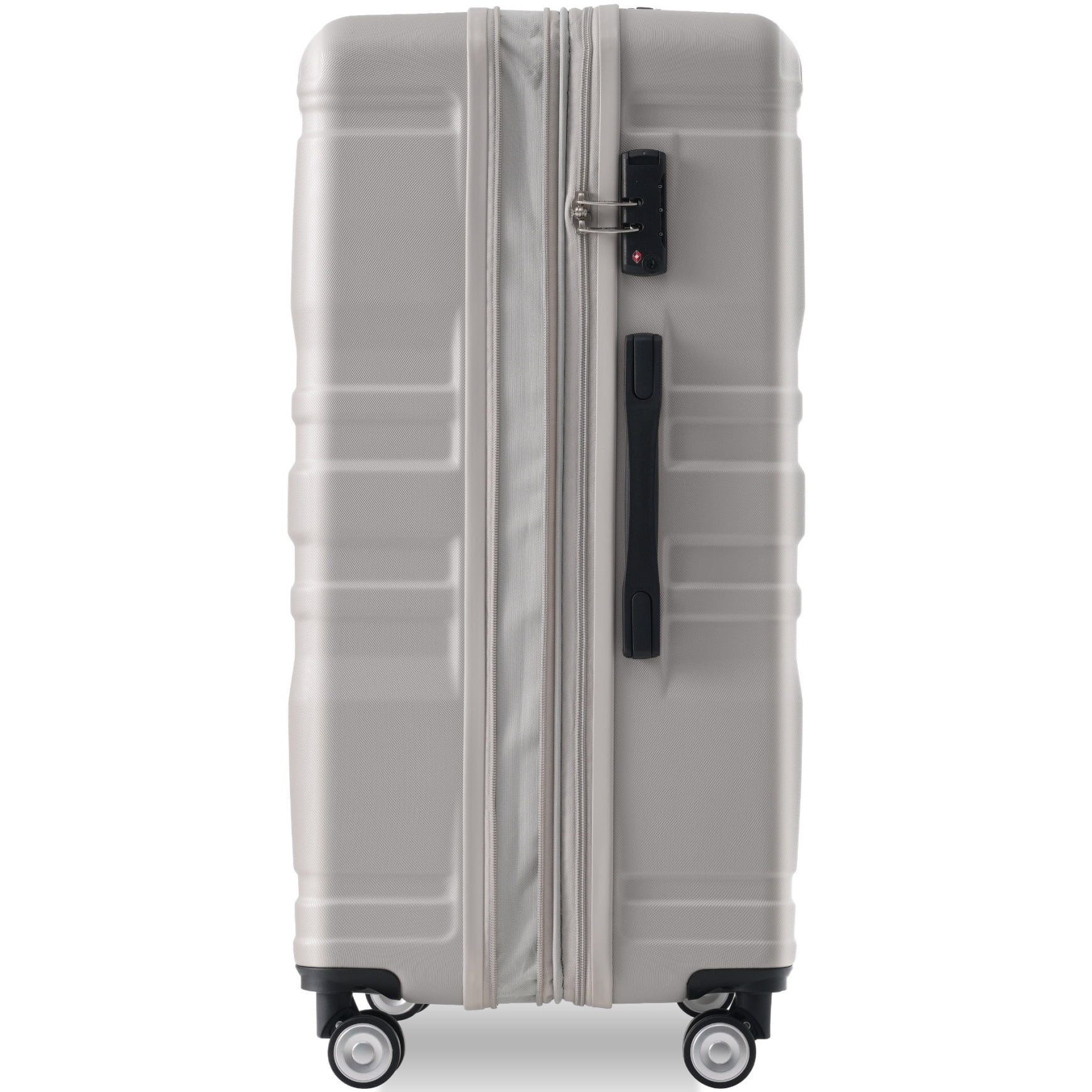 Luggage Sets New Model Expandable ABS Hardshell 3pcs Clearance Luggage Hardside Lightweight Durable Suitcase sets Spinner Wheels Suitcase with TSA Lock 20''24''28''(blue and brown)