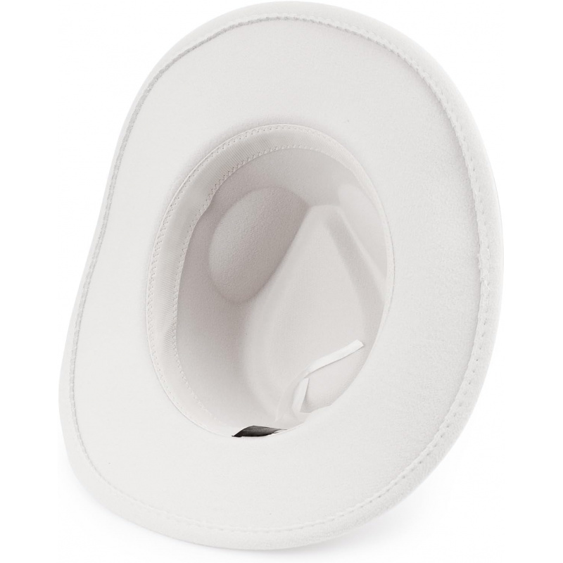 Women Men Classic Felt Wide Brim Western Cowboy