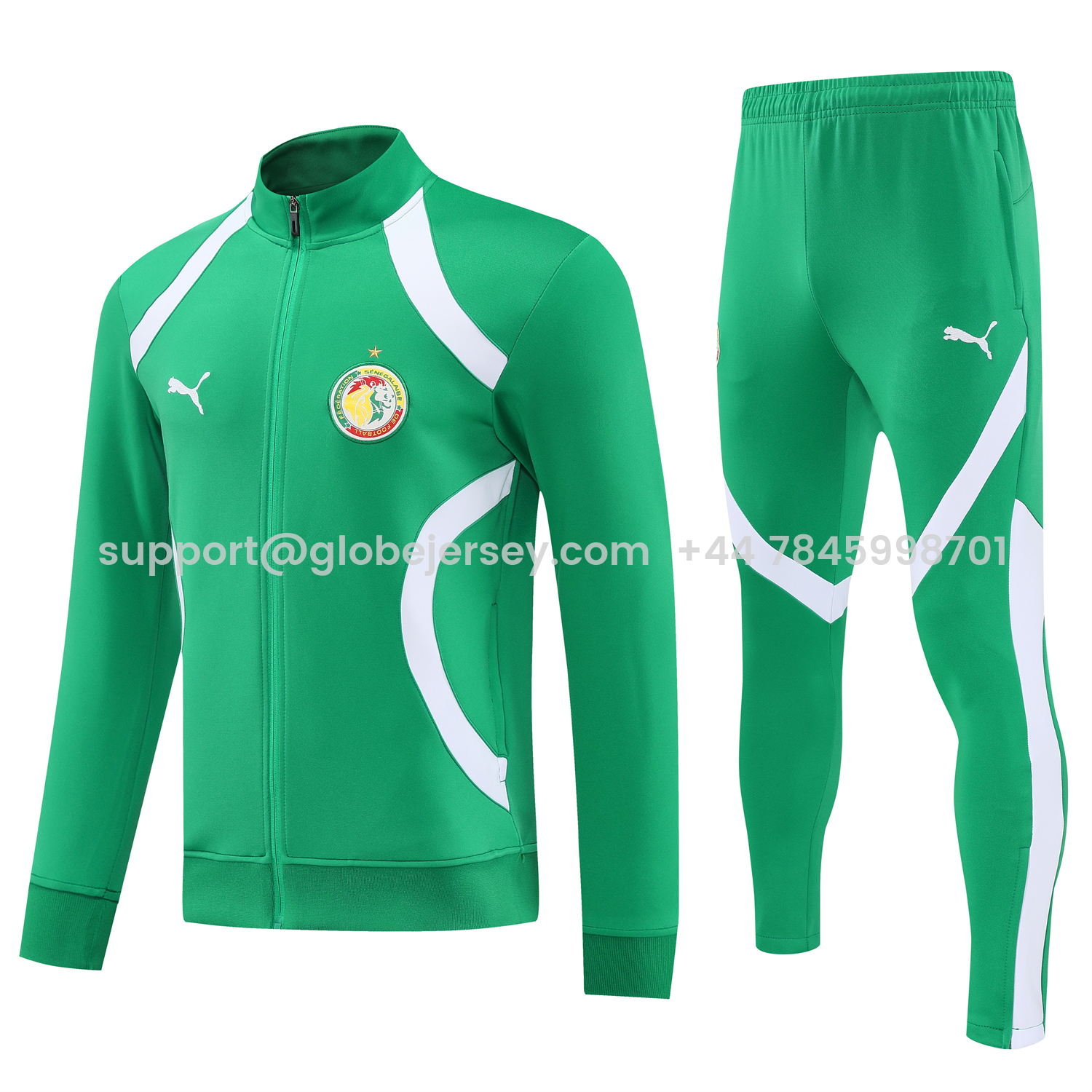 Senegal 2026 Jacket Training Tracksuit - Green Jackets & Green Pants