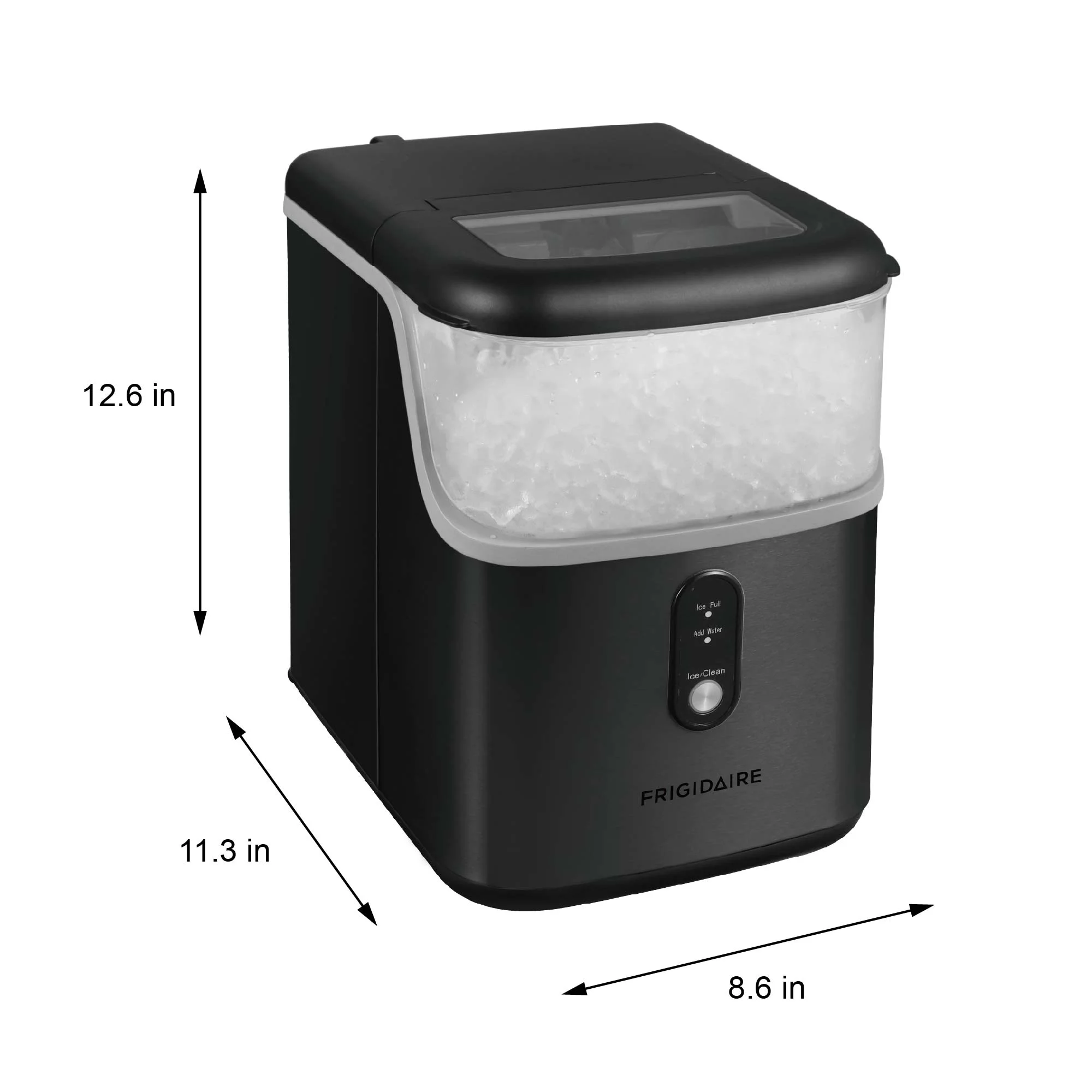 Frigidaire, 33 Lbs. Nugget Ice Maker, Black Stainless Steel, EFIC228
