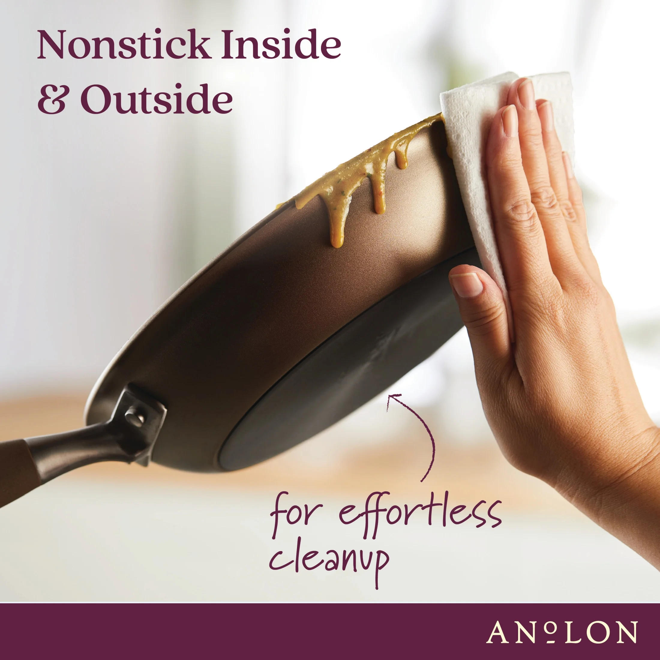 Anolon Advanced Home 11 Piece Nonstick Pots and Pans Set, Bronze