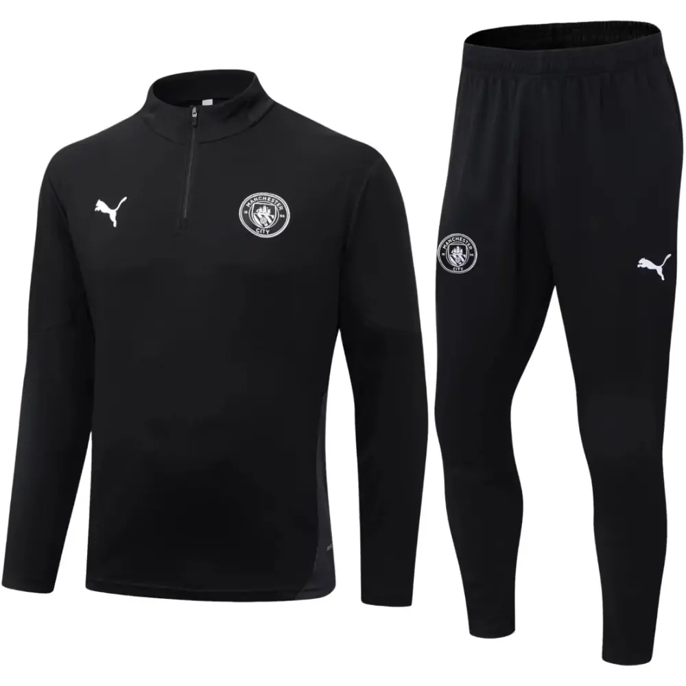2025/26 Manchester City black half-zip training jersey