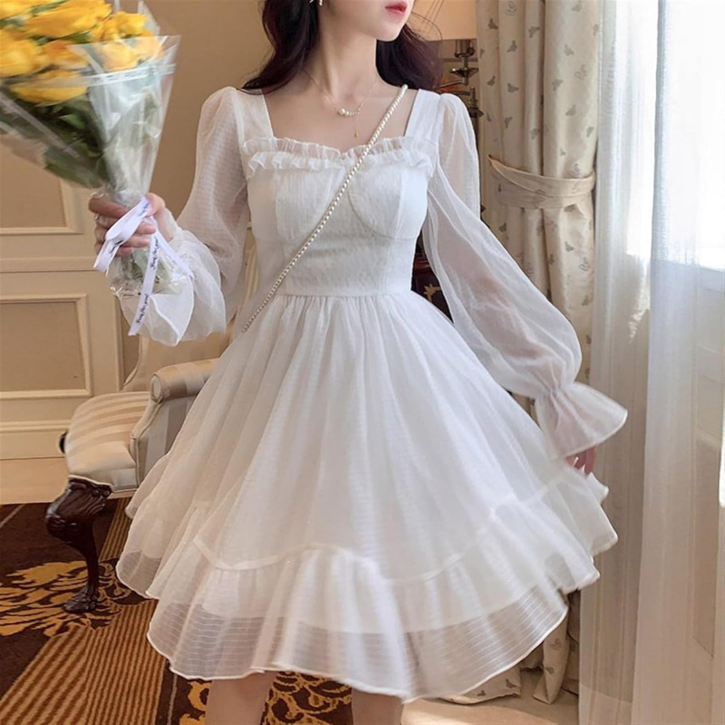 Lolita Dress White Kawaii Dress Women