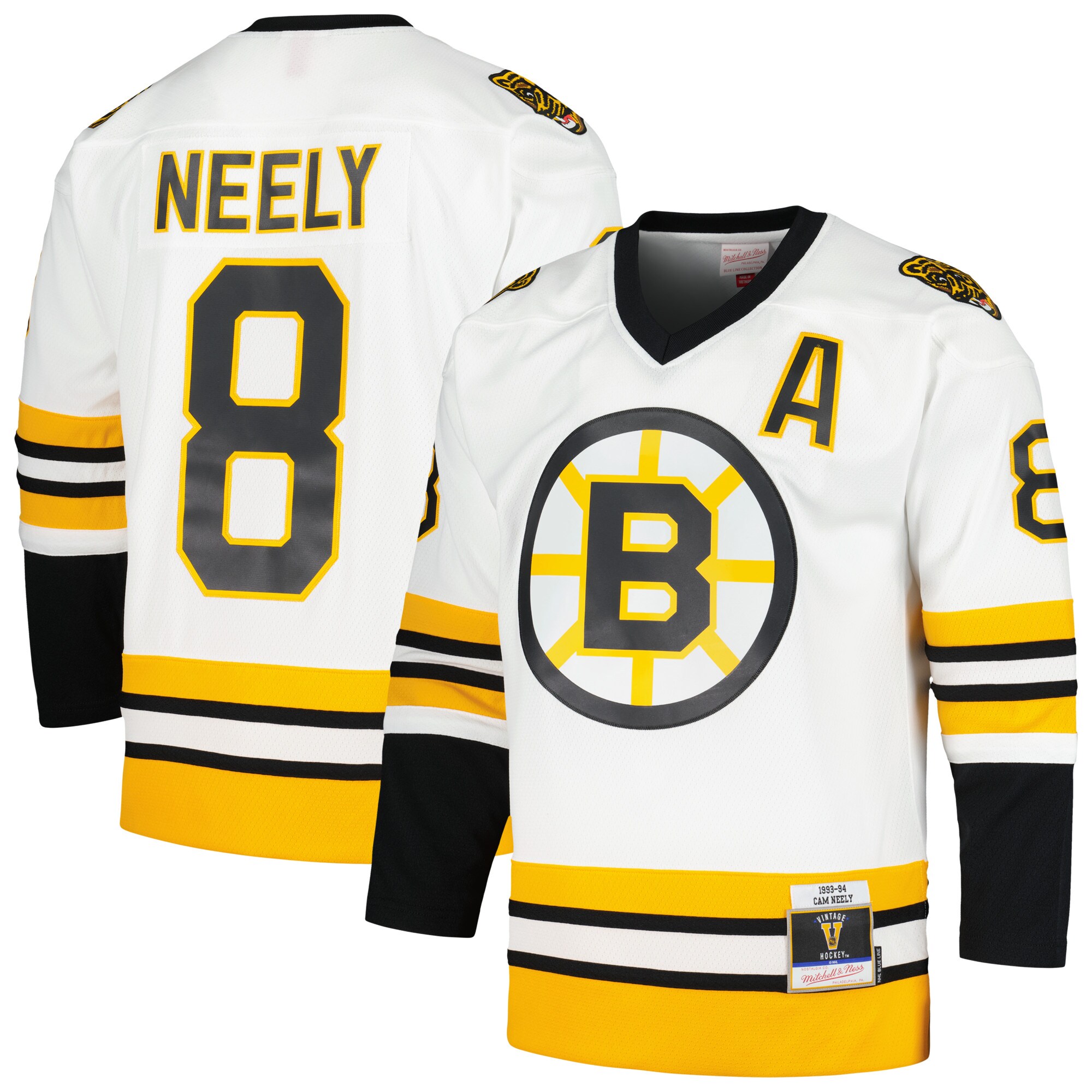Cam Neely Boston Bruins Mitchell & Ness  1993/94 Blue Line  Jersey – White