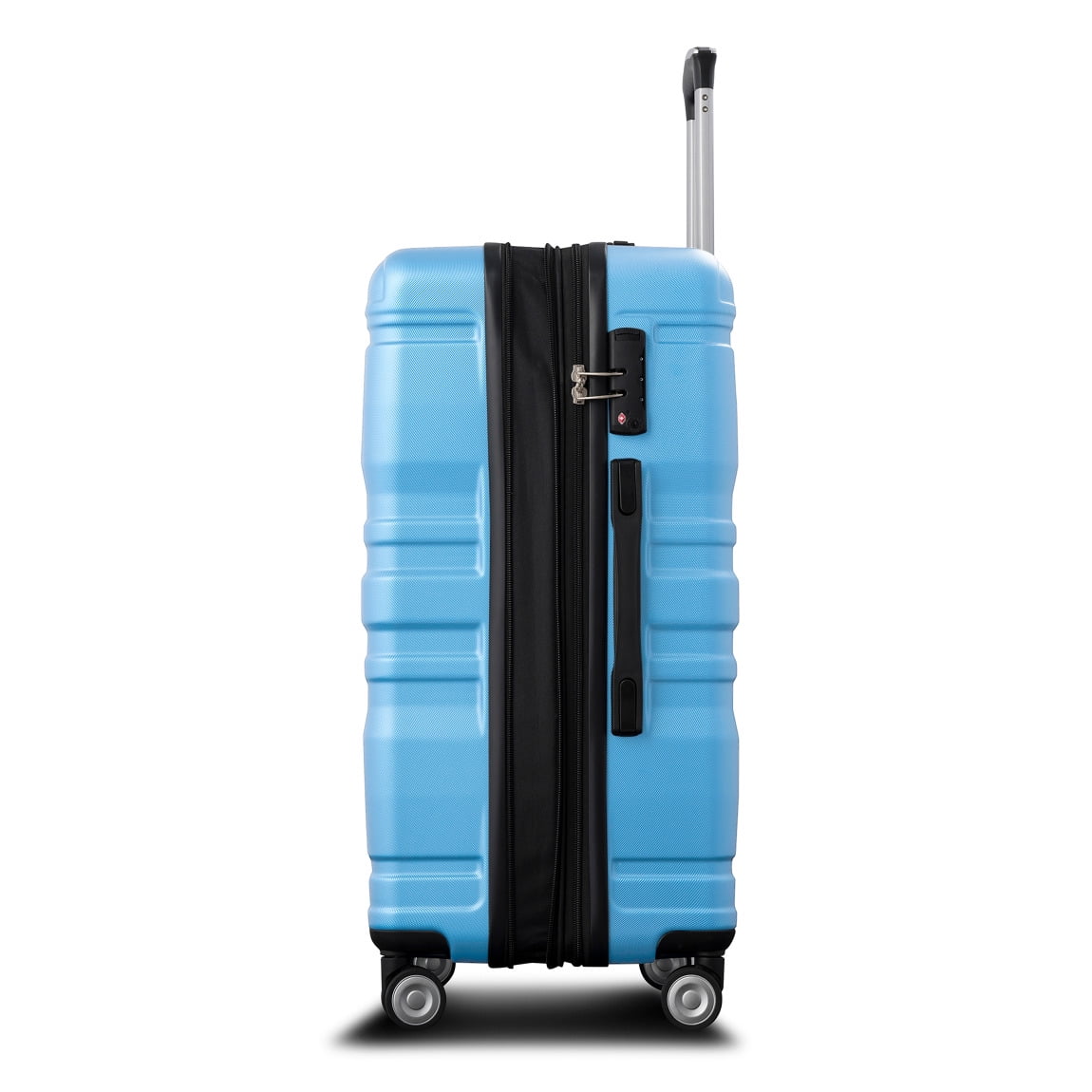 Luggage Sets New Model Expandable ABS Hardshell 3pcs Clearance Luggage Hardside Lightweight Durable Suitcase sets Spinner Wheels Suitcase with TSA Lock 20''24''28''(blue and brown)