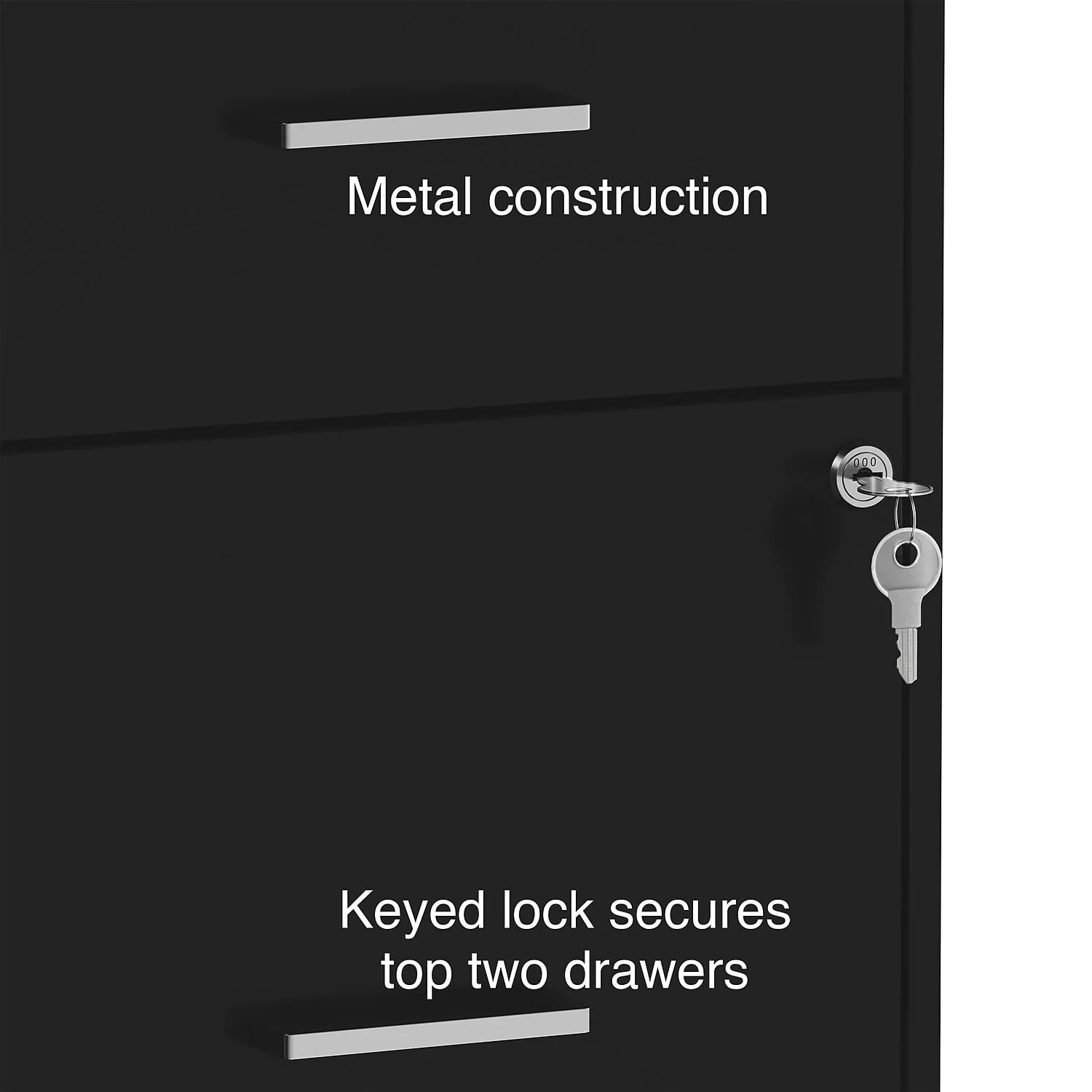 Staples 4-Drawer Vertical File Cabinet Locking Letter Black 18