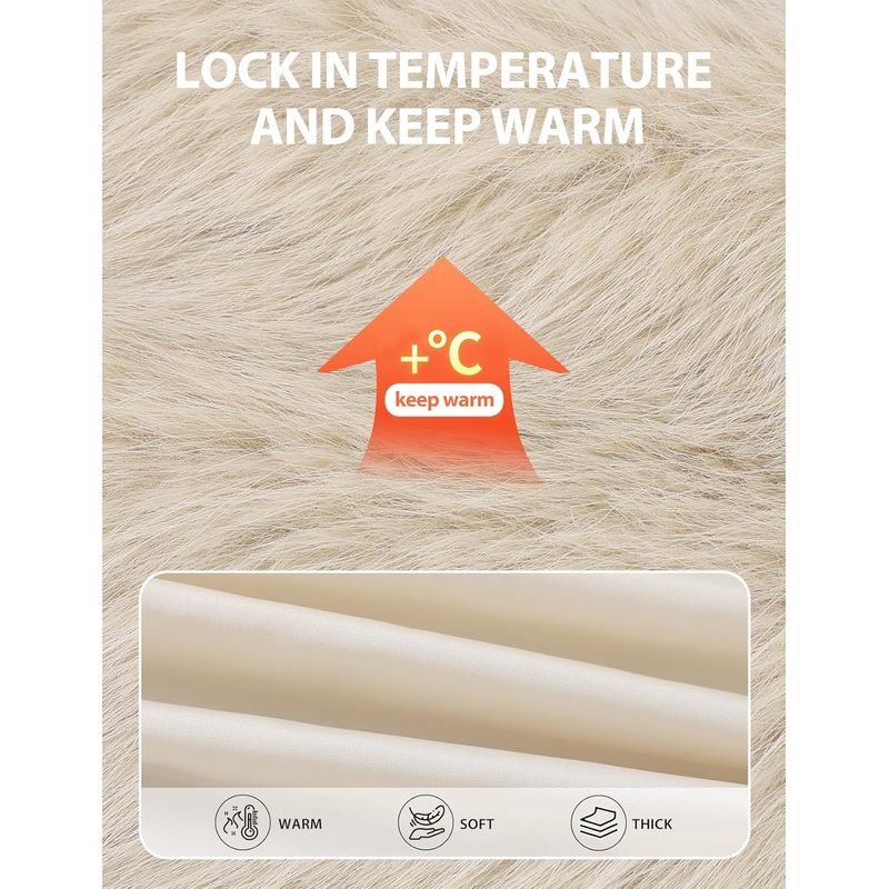 Women's Faux Fur Coat Fluffy Lapel Furry Jacket Long