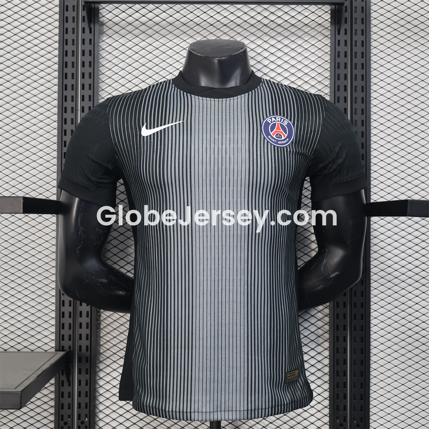 Paris Saint-Germain PSG 25-26 Black GK Goalkeeper Unsponsored Jersey - Player Version