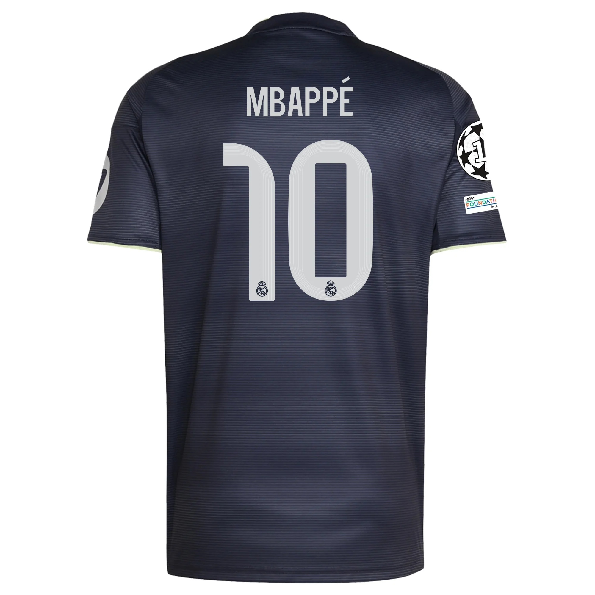 adidas Kylian Mbappé Real Madrid 25/26 Away Jersey w/ Champions League Patches (Legend Ink)