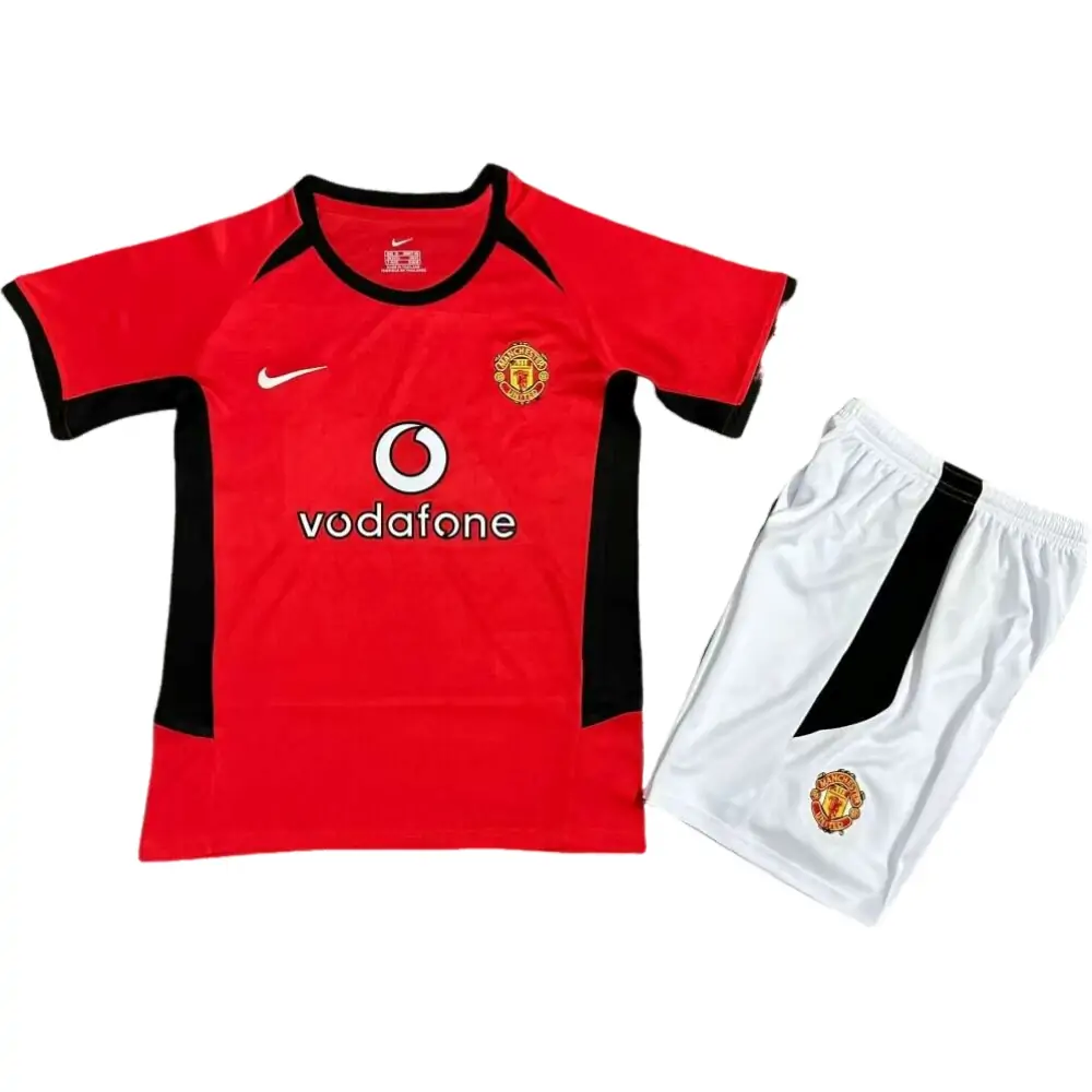2002/04 Manchester United Home Retro - Kids Kit
