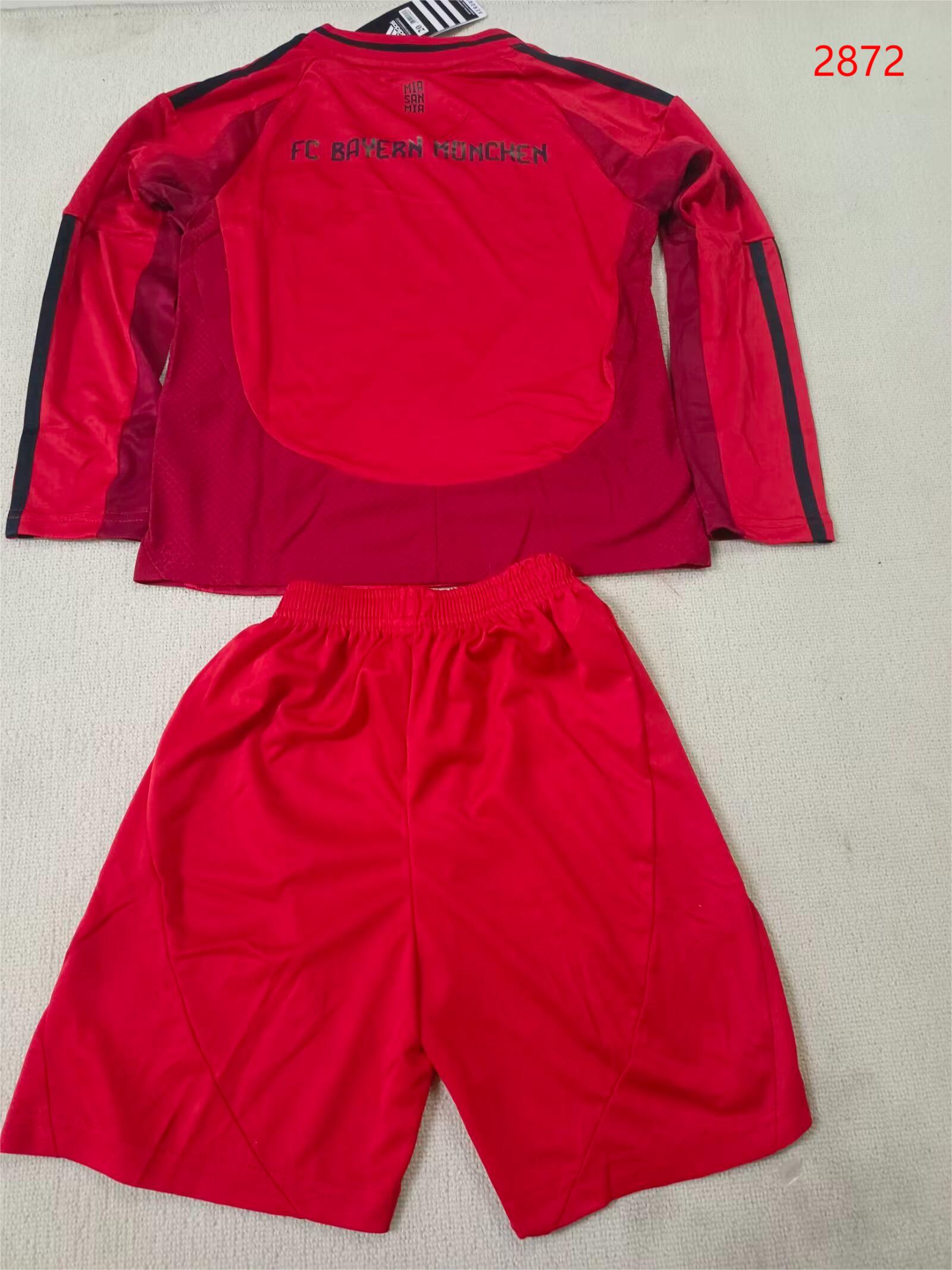 2024/25 Bayern Munich Home Long Sleeve Children's Jersey 1:1 Thai Quality