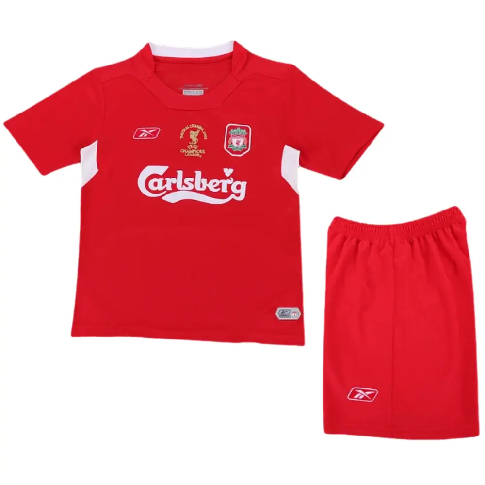 2004-05 Liverpool Home Retro Children's Jersey Set - Fans Edition