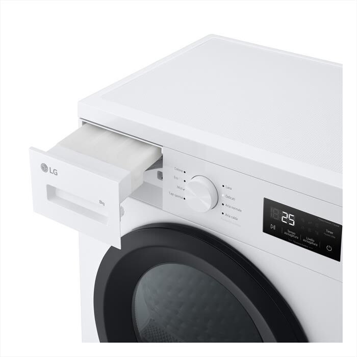 LG - Asciugatrice RNA1008NWK 8Kg Classe D-Bianco