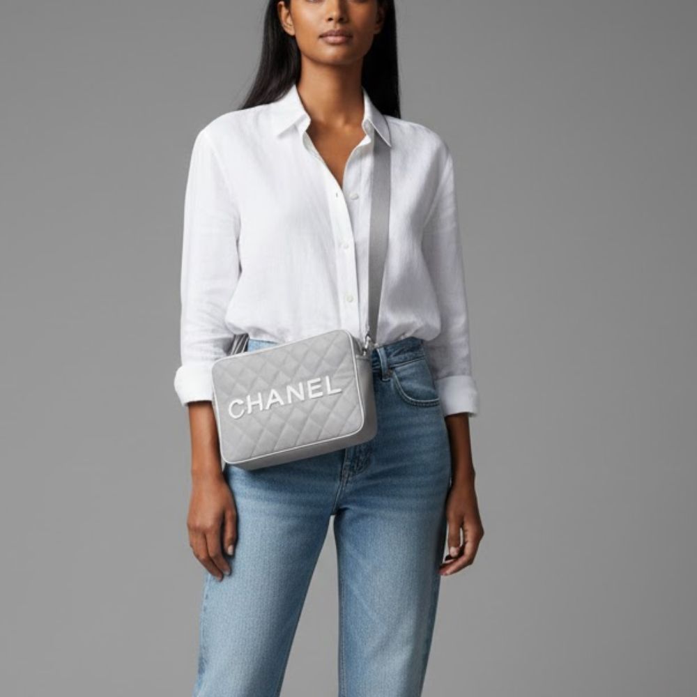 Chanel Camera Case Grey 11.8 Inches