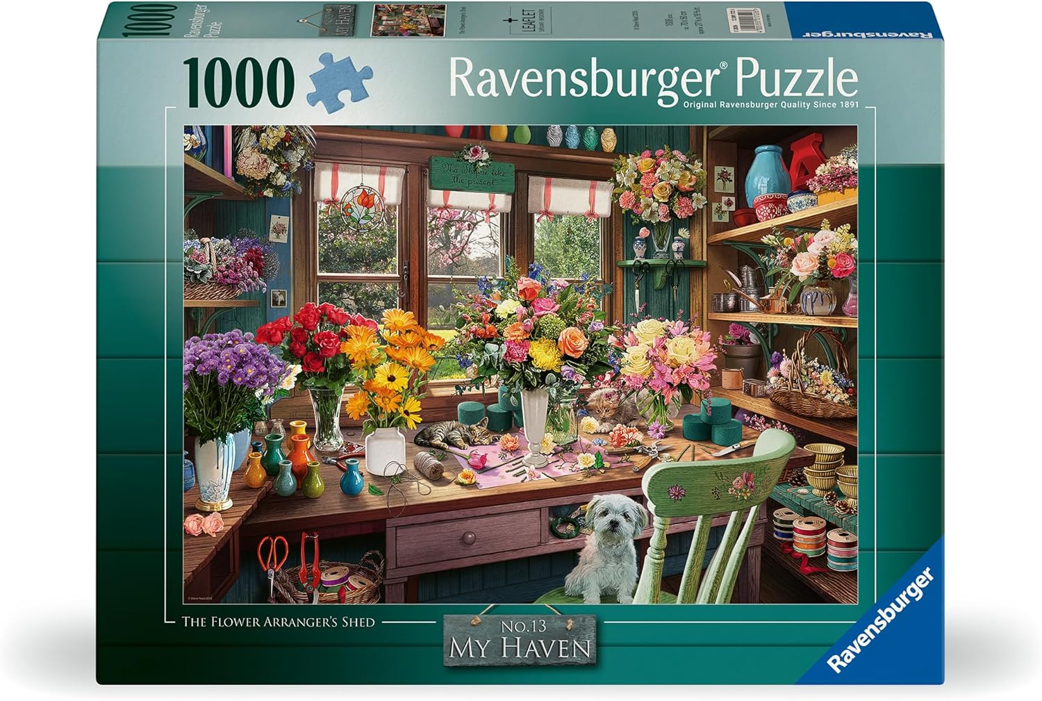 My Haven No.13 - The Flower Arranger's Shed by Steve Read - 1000 Piece Jigsaw Puzzle (Ravensburger)
