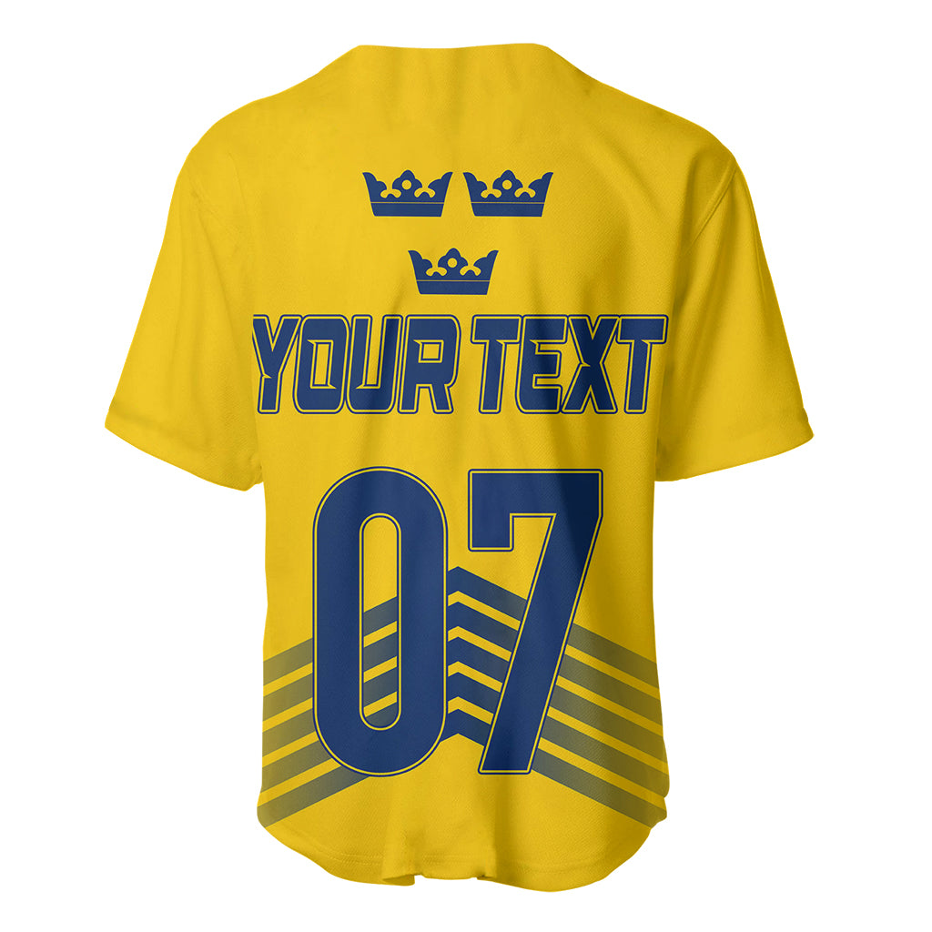 Sweden Ice Hockey Championship 2023 Three Crowns Baseball Jersey LT07